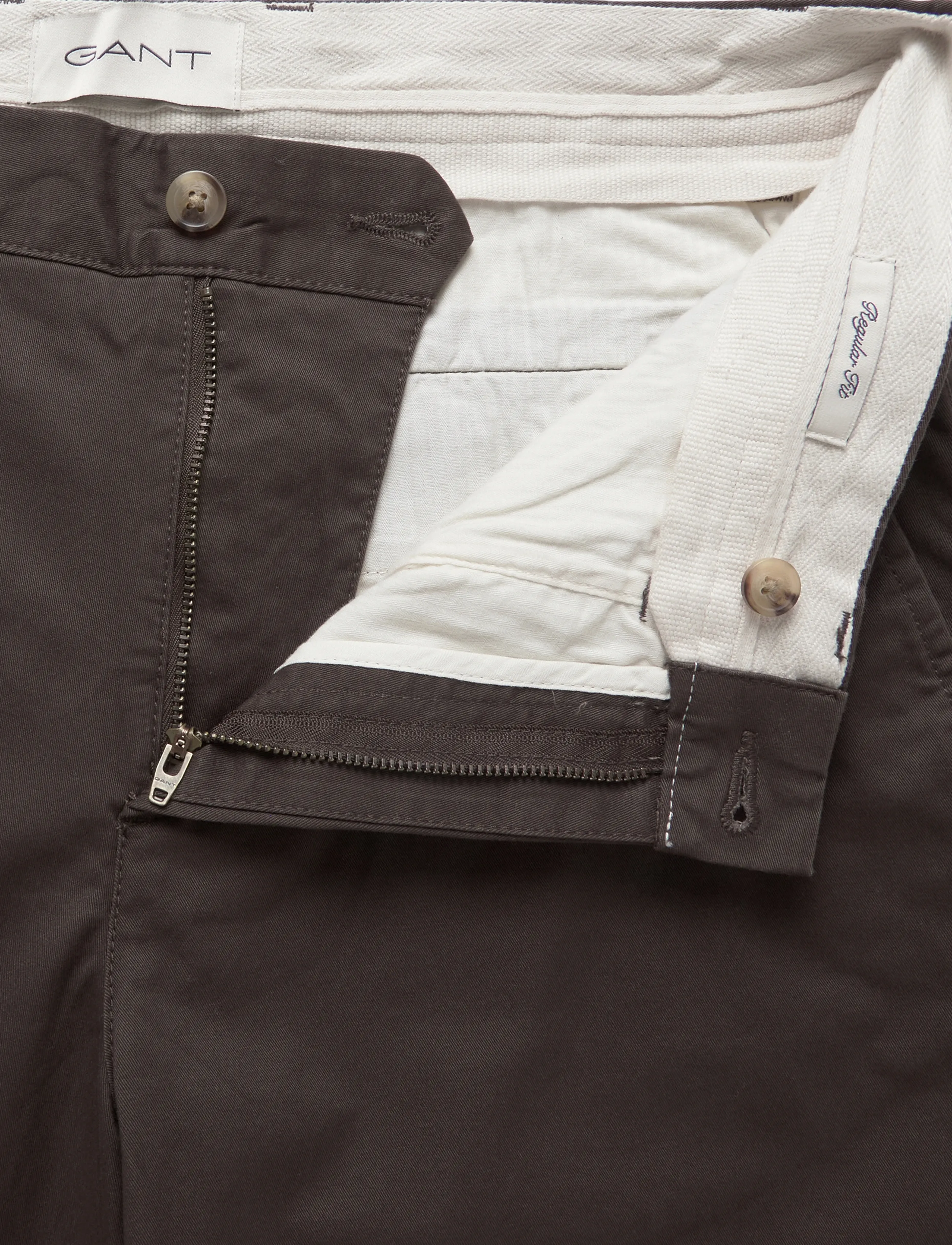 Gant - Classic Regular Chinos - chinos - black brown - 3