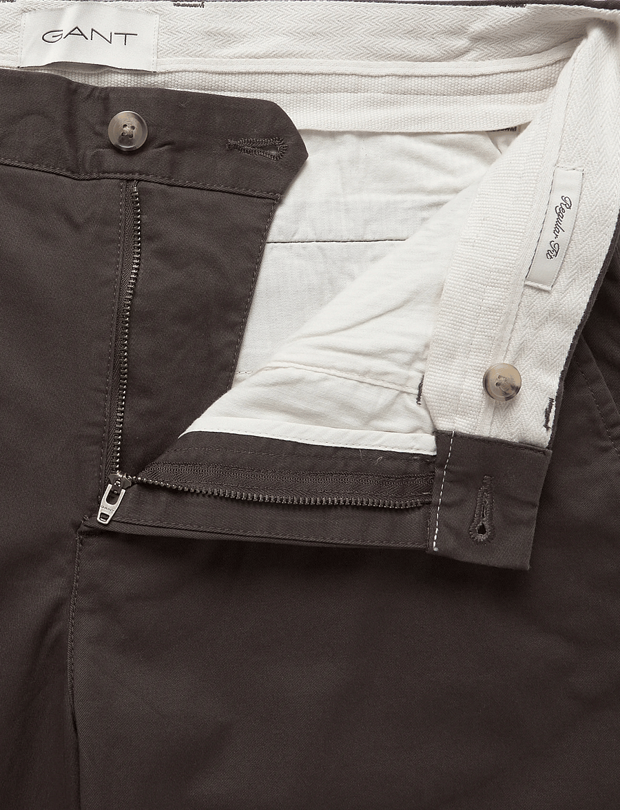 Gant - Classic Regular Chinos - chinos - black brown - 3