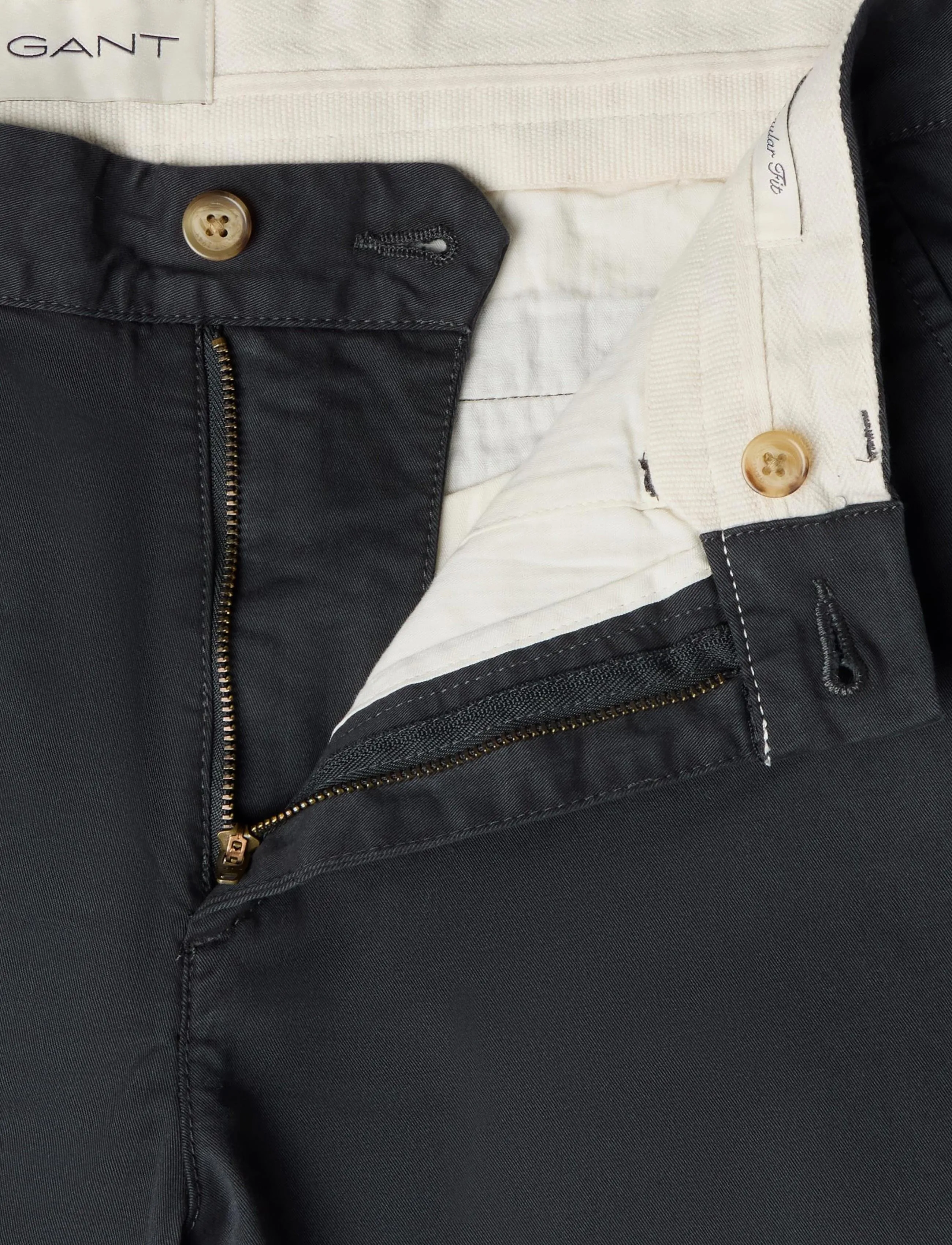 Gant - Classic Regular Chinos - chinos - black grey - 3