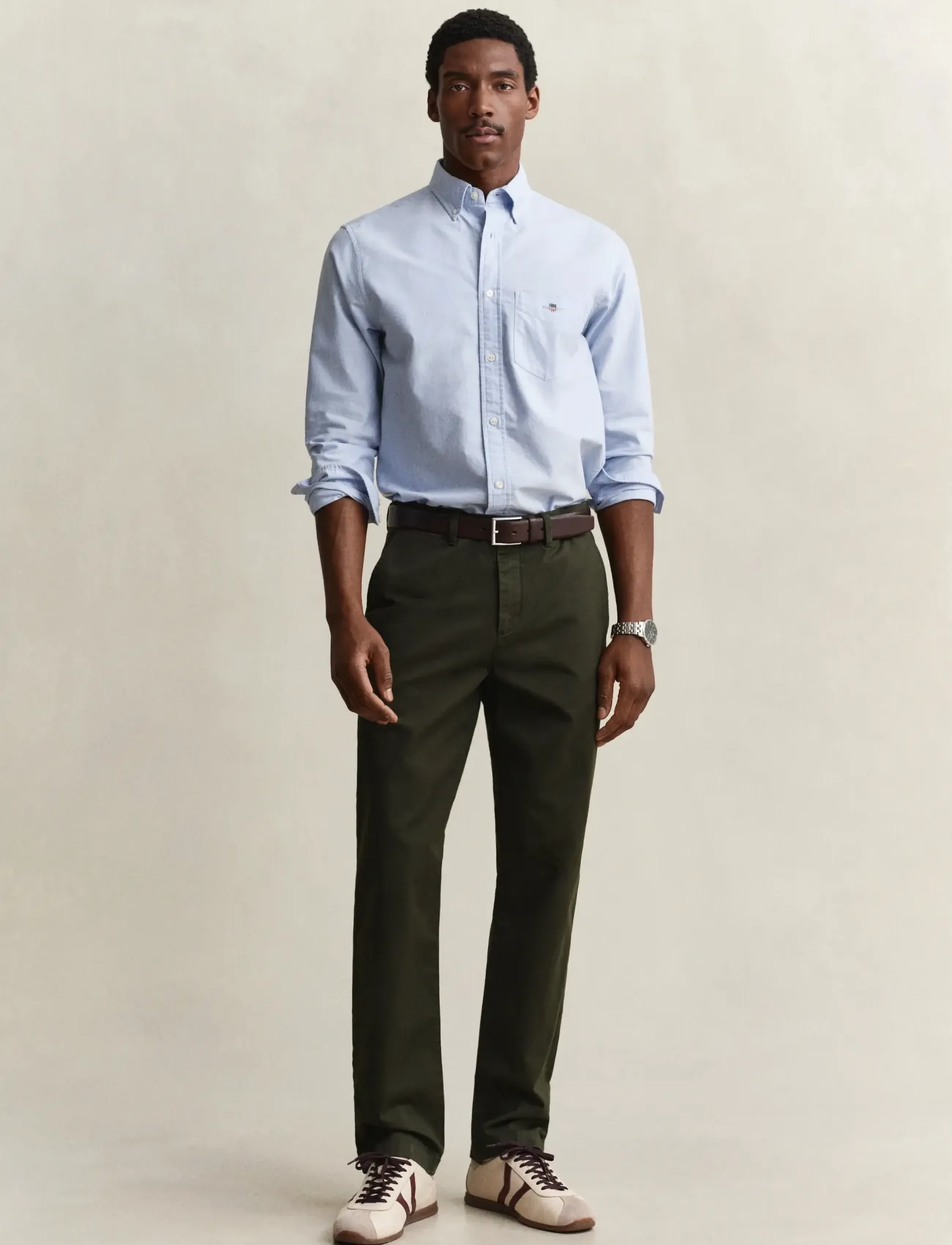 Gant Classic Regular Chinos - Chino-buxur - DARK MOSS GREEN / green