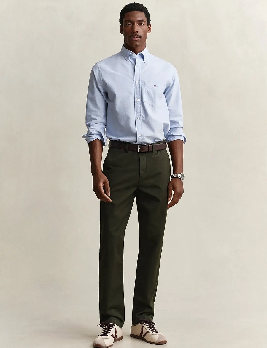 Gant - Classic Regular Chinos - chinos - dark moss green - 0