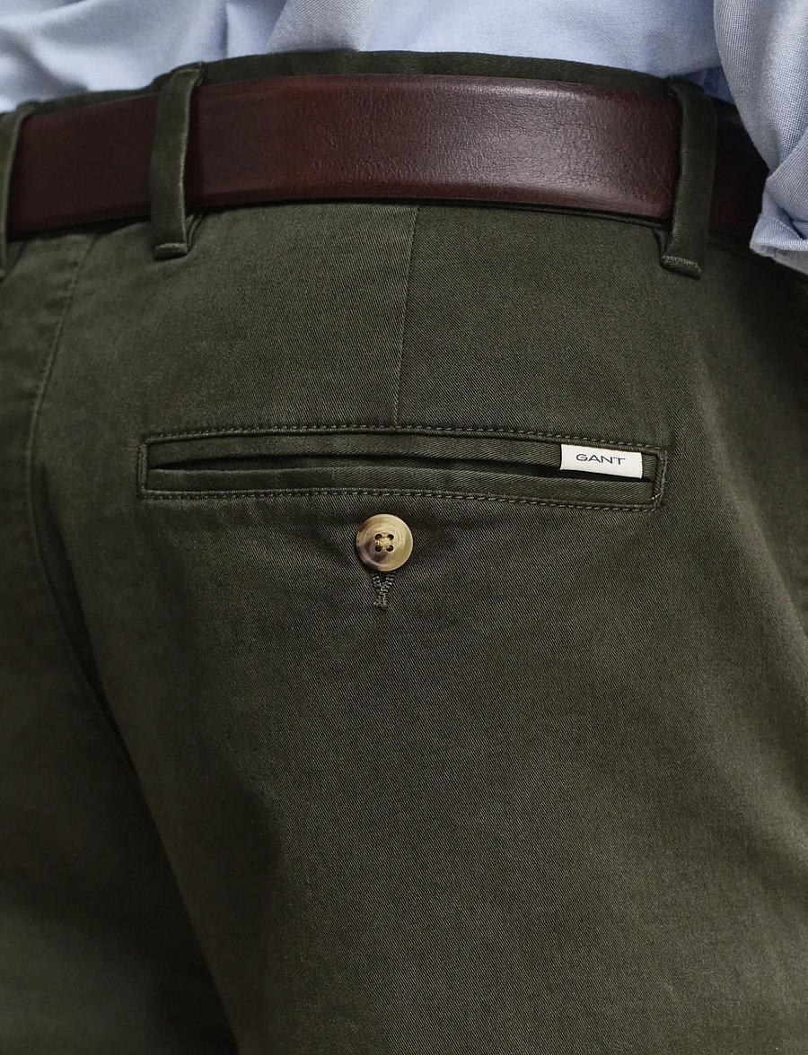 Gant - Classic Regular Chinos - chinos - dark moss green - 3