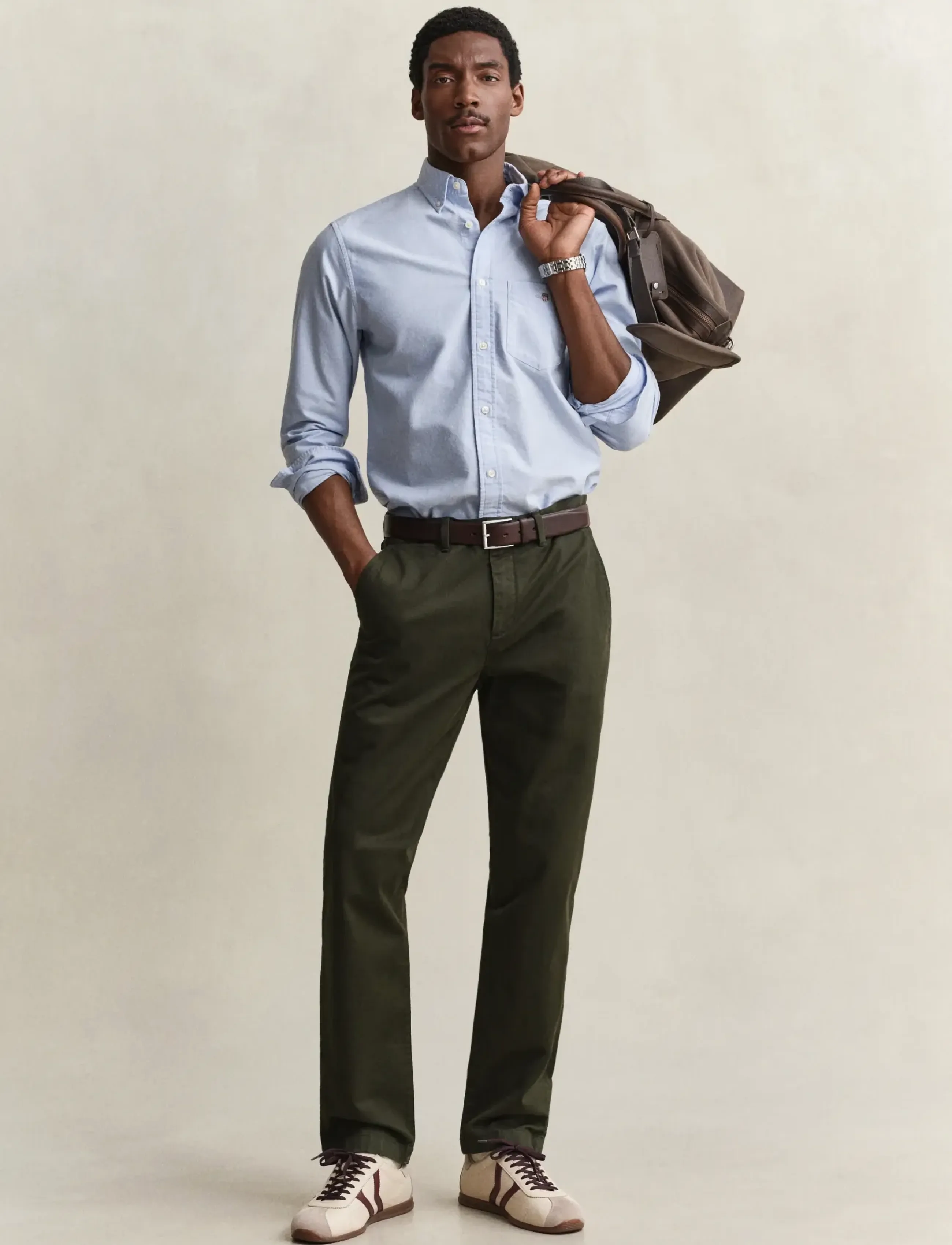 Gant - Classic Regular Chinos - chinos - dark moss green - 4