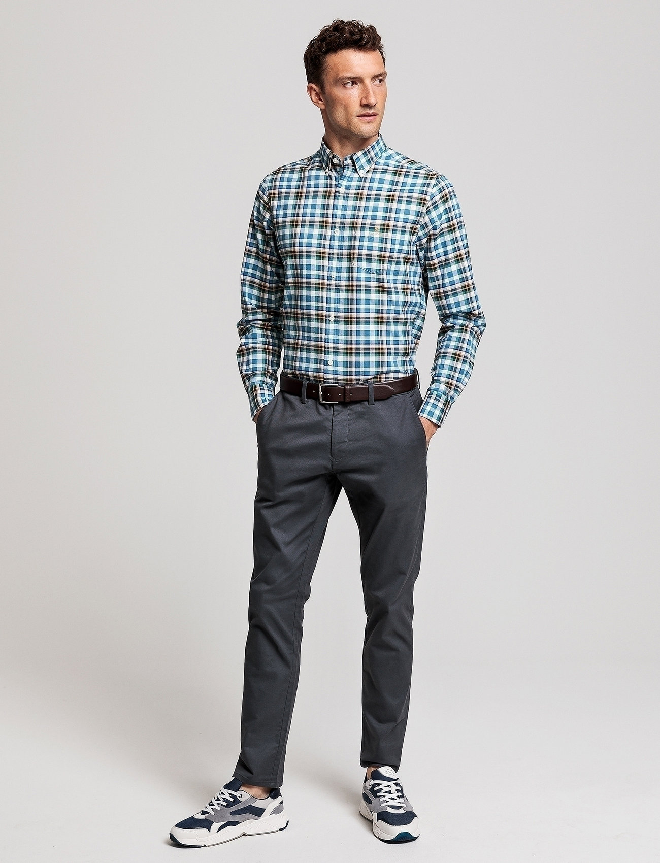 GANT - HALLDEN TECH PREP CHINOS - antracite - 0