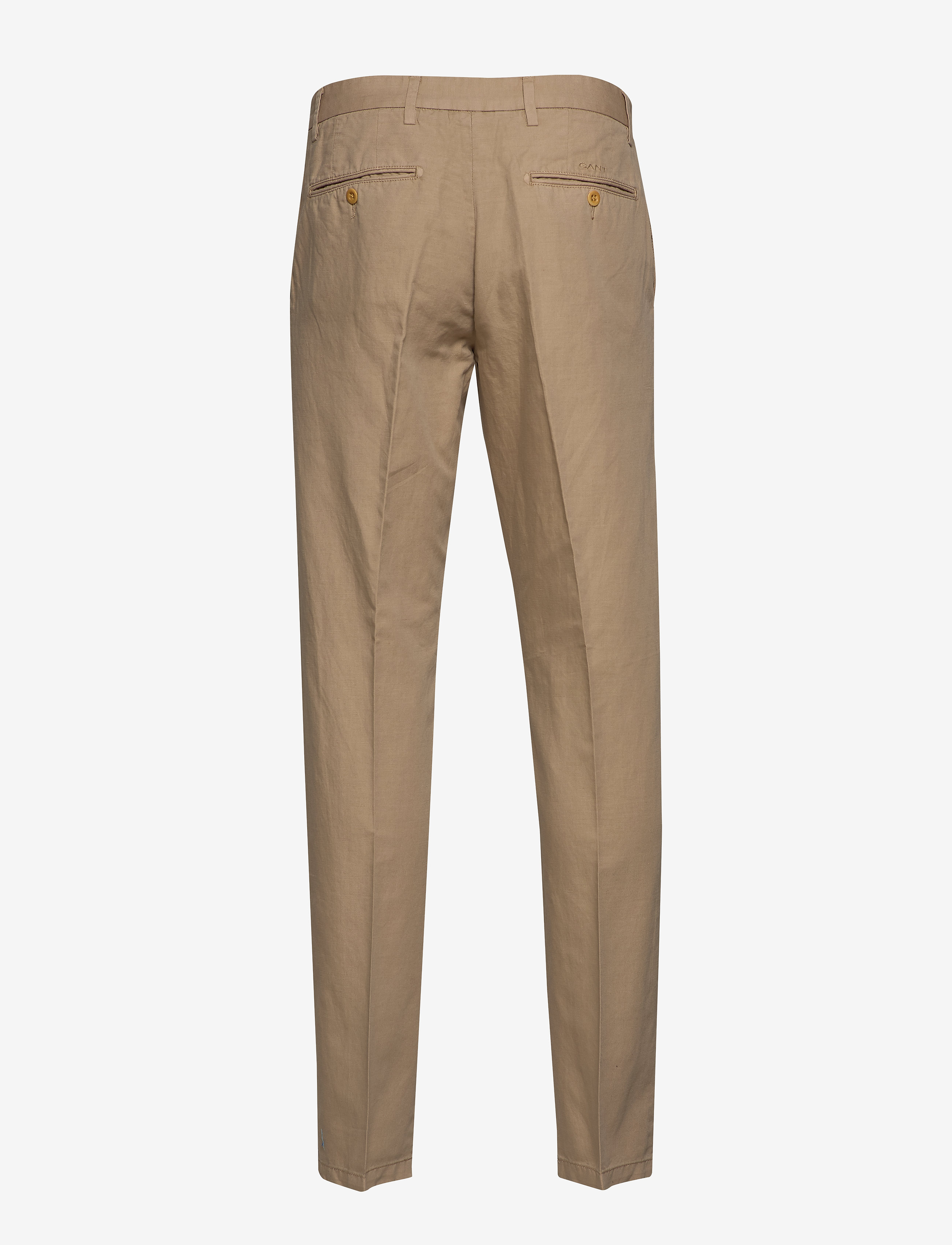 GANT - O2. REGULAR COTTON LINEN CHINO - dark khaki - 1