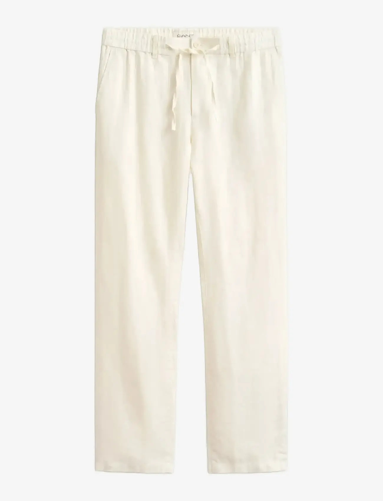 GANT - REG LINEN DS PANTS - linased püksid - cream - 1