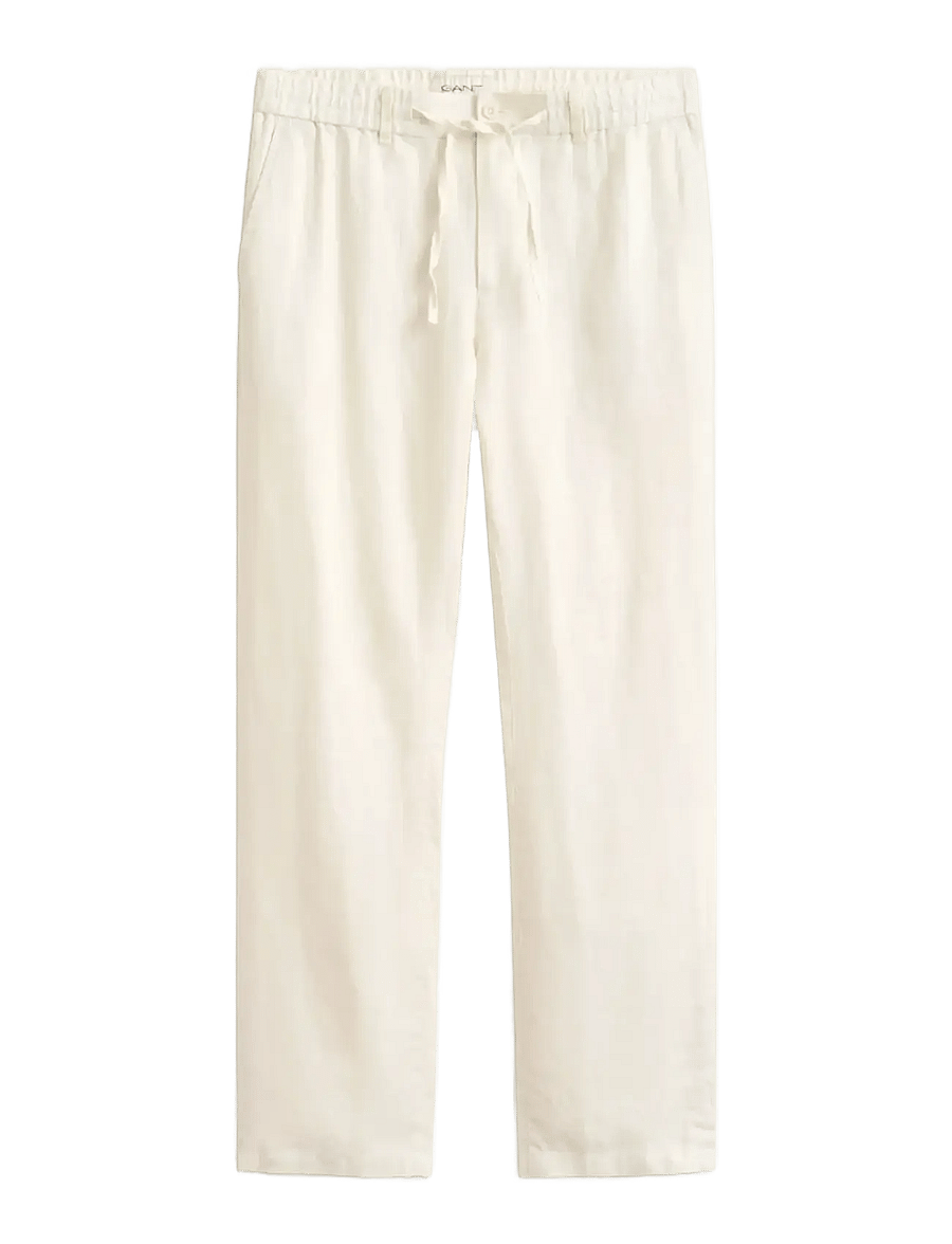 Gant - Linen Pants - leinenhosen - cream - 1