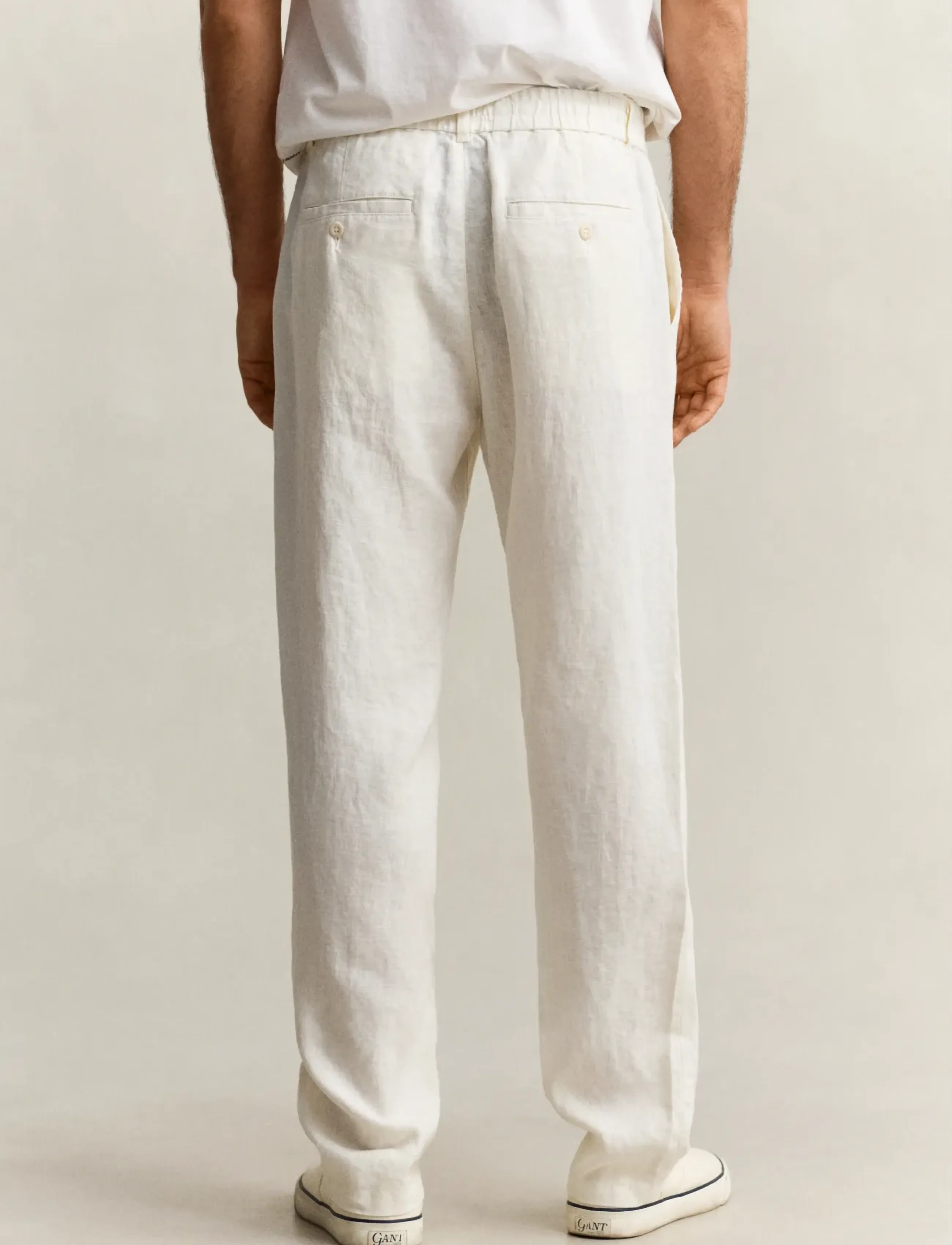 Gant - Linen Pants - leinenhosen - cream - 2