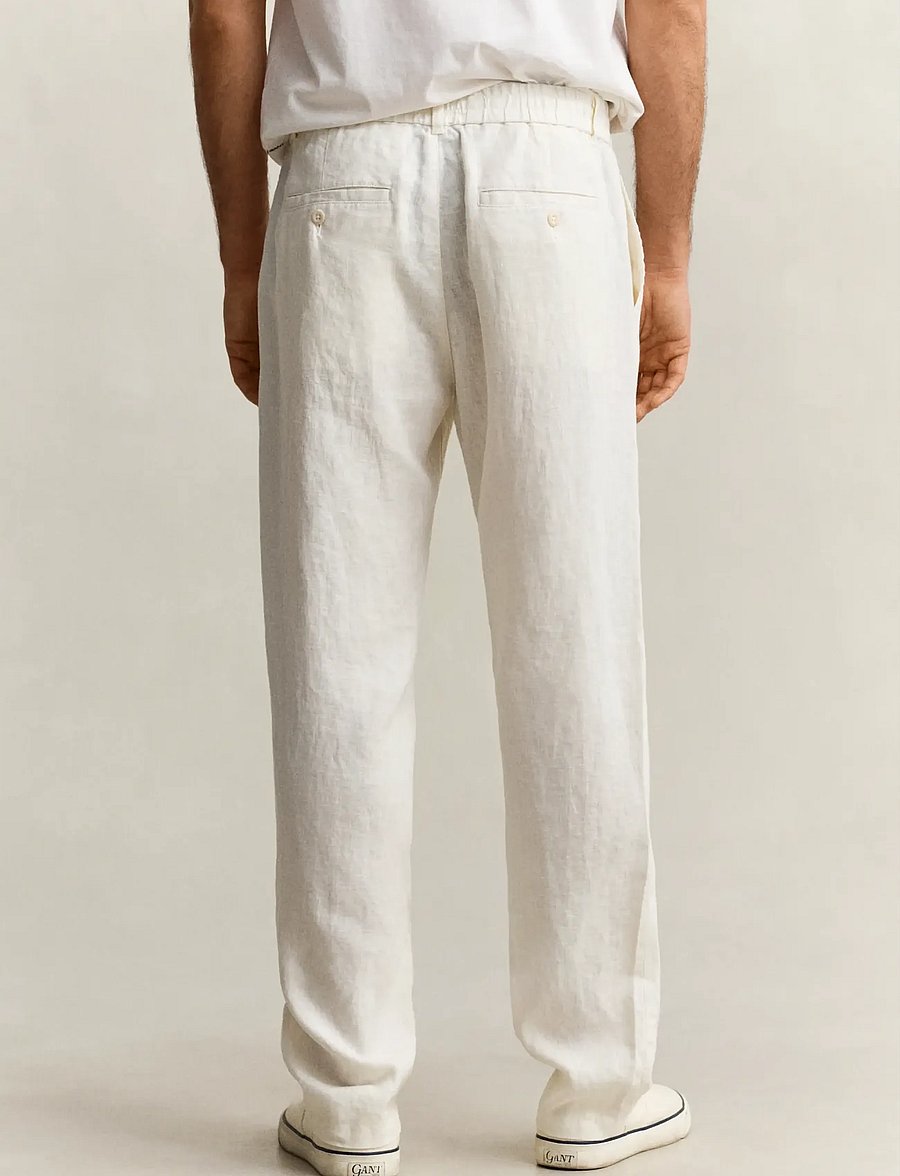 Gant - Linen Pants - leinenhosen - cream - 2