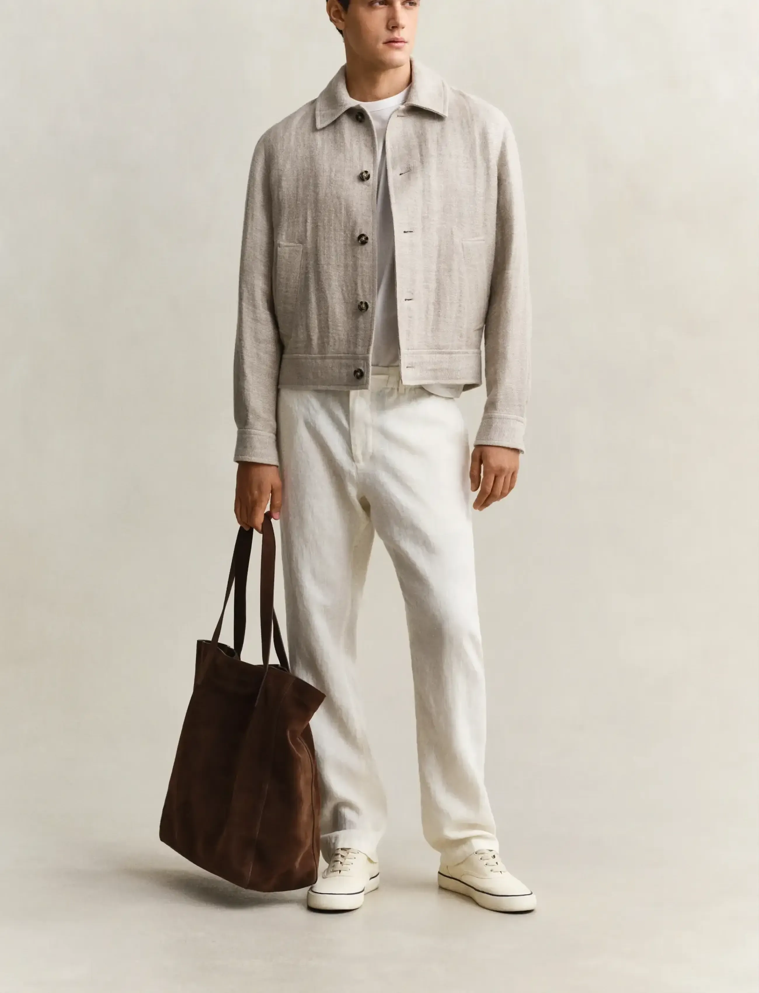 Gant - Linen Pants - leinenhosen - cream - 4