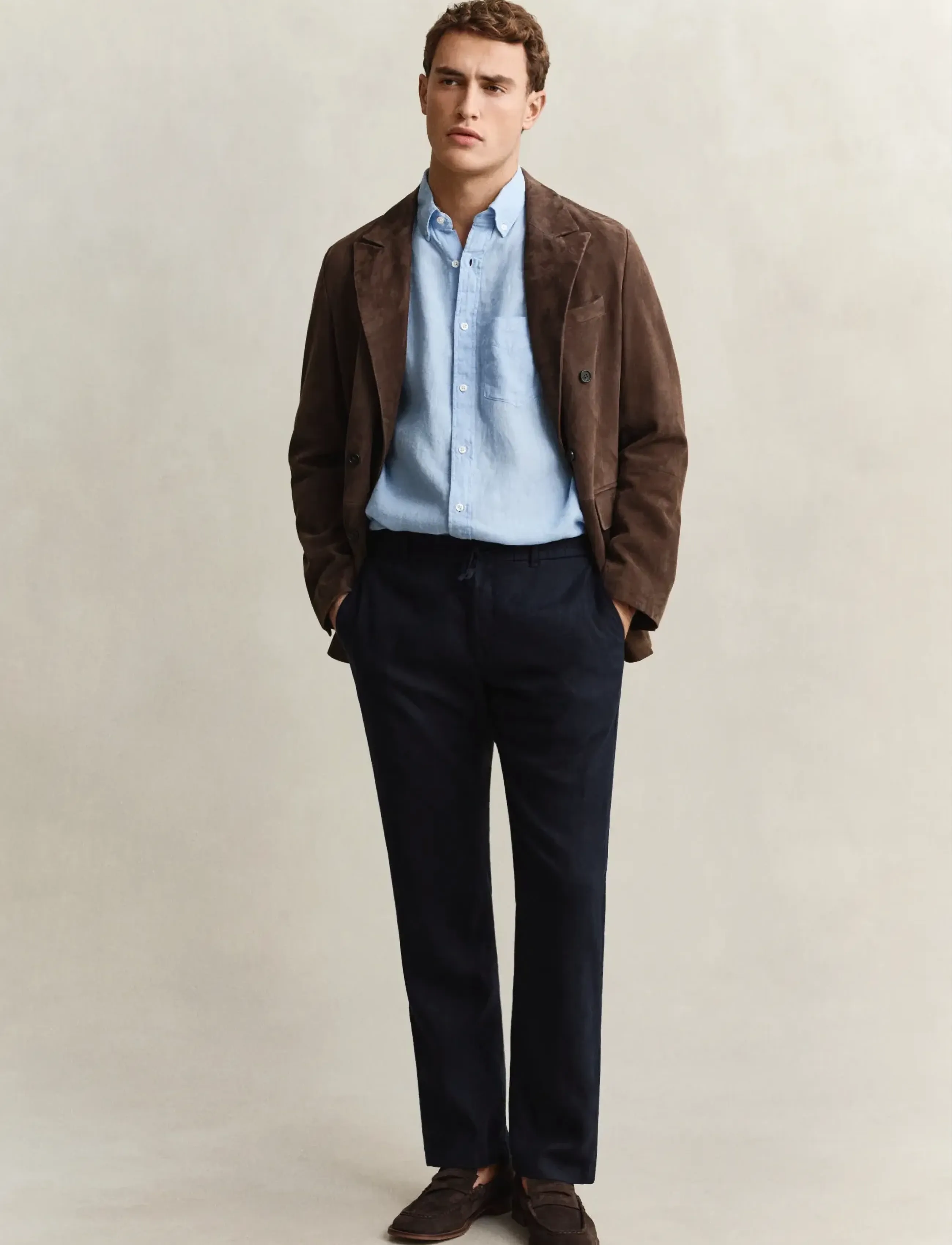 Gant - Linen Pants - linased püksid - evening blue - 4