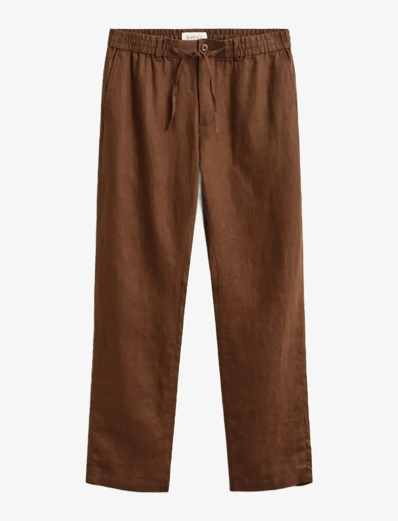 GANT - REG LINEN DS PANTS - linased püksid - mahogany brown - 1