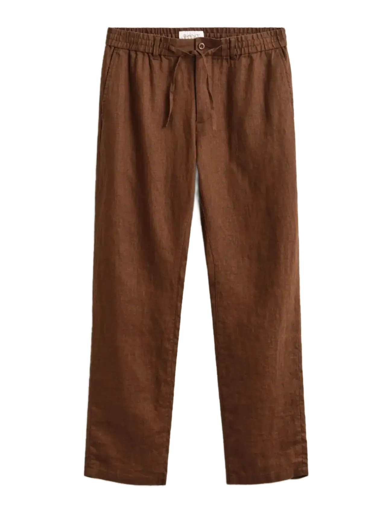 GANT REG LINEN DS PANTS - Püksid - MAHOGANY BROWN / brown