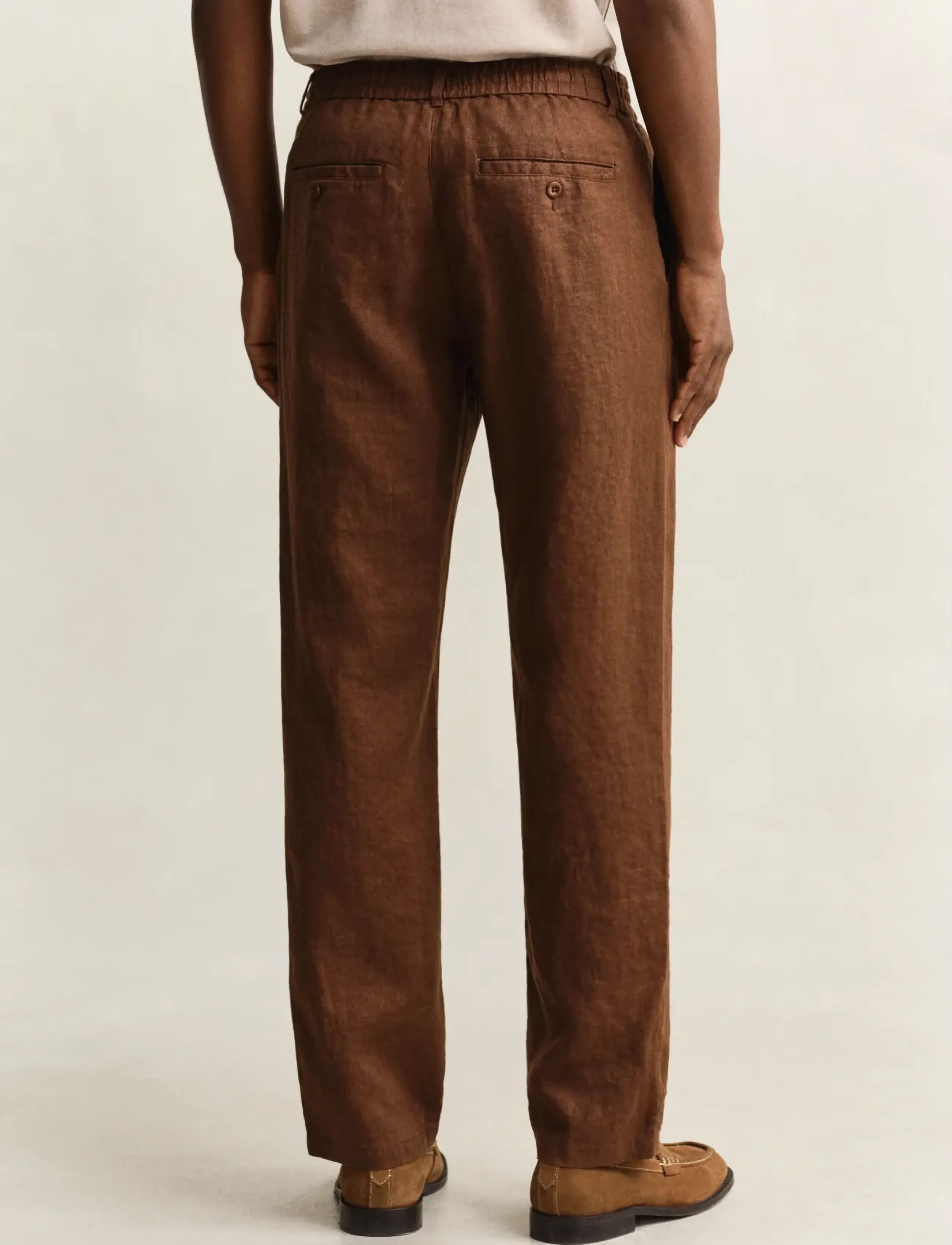 Gant - Linen Pants - leinenhosen - mahogany brown - 2