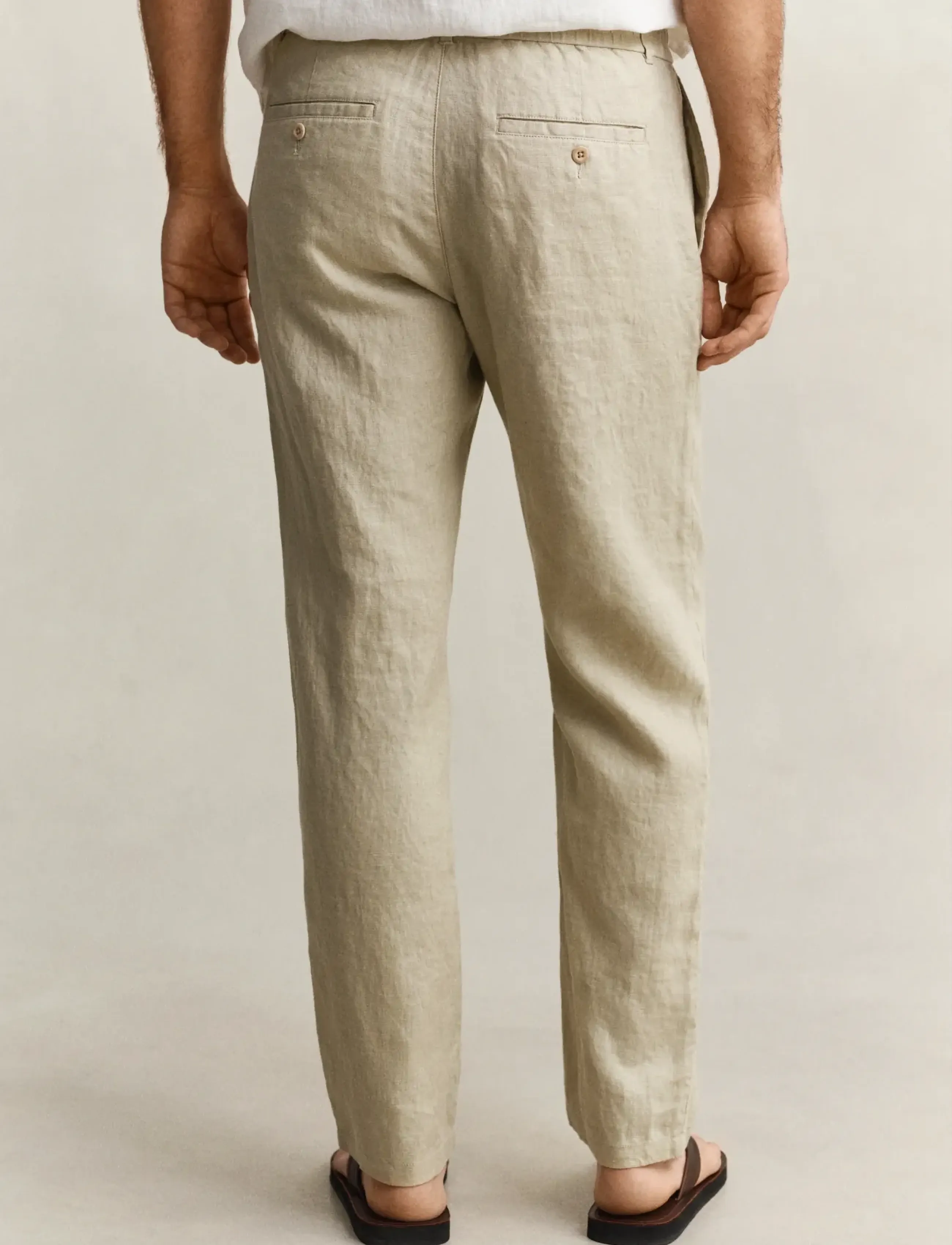 Gant - Linen Pants - leinenhosen - oat beige - 2