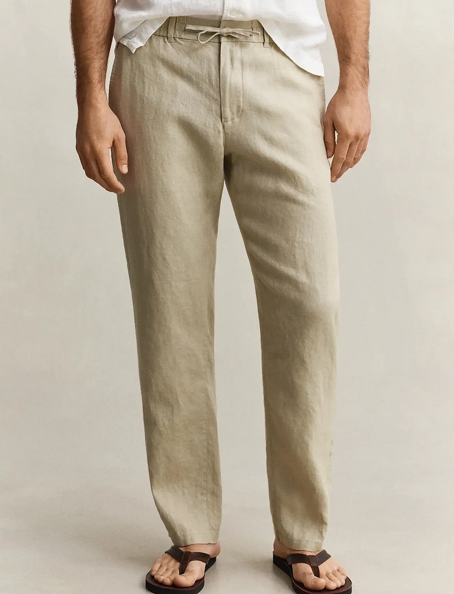 Gant - Linen Pants - leinenhosen - oat beige - 3