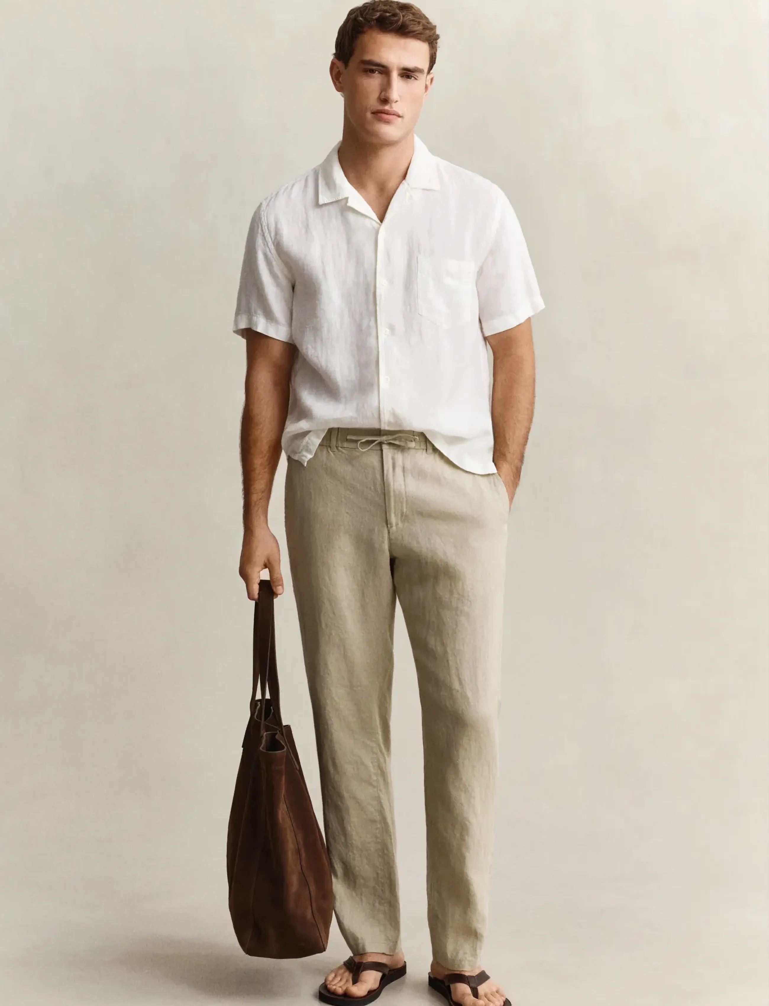 Gant - Linen Pants - leinenhosen - oat beige - 4