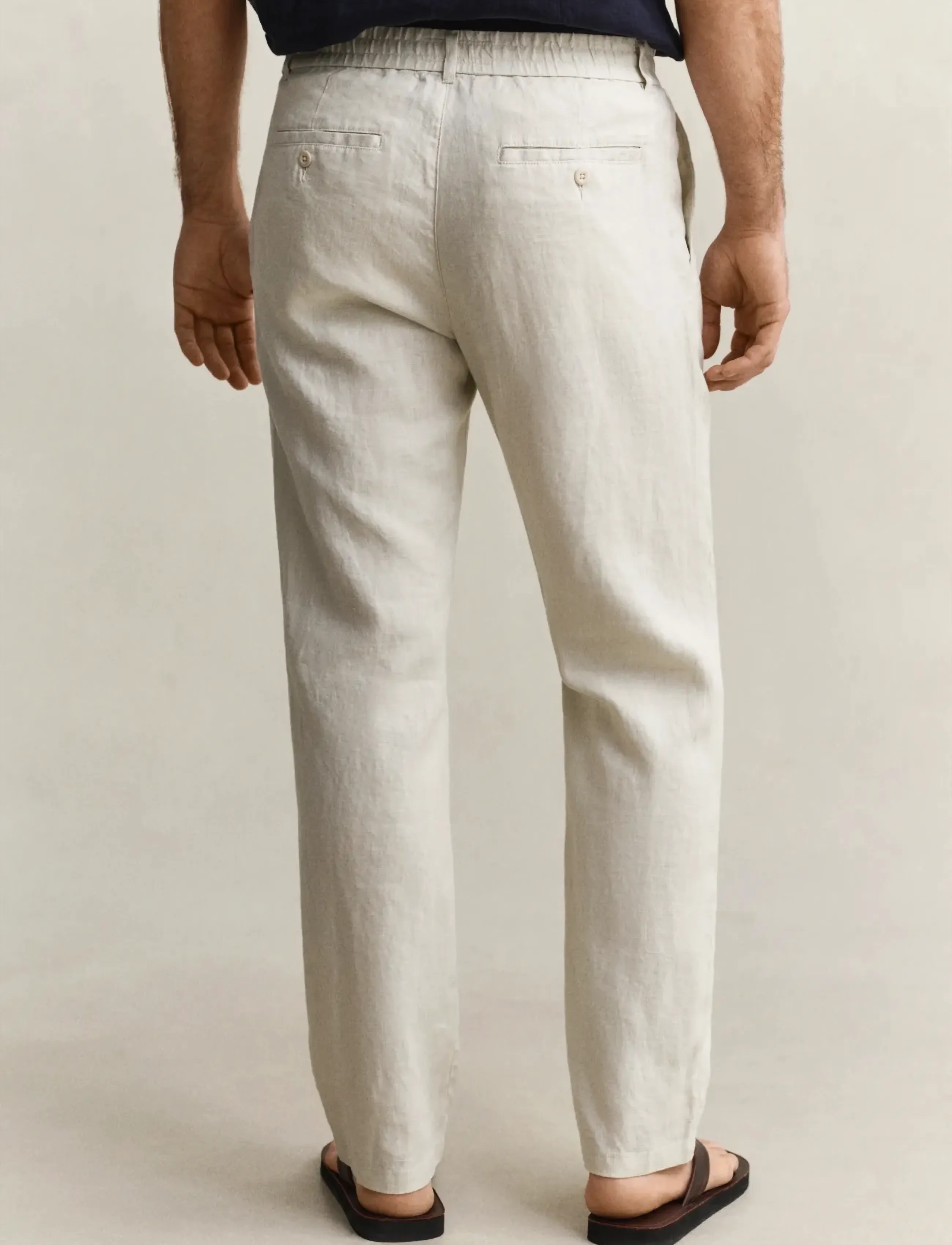 Gant - Linen Pants - linen trousers - sand - 2