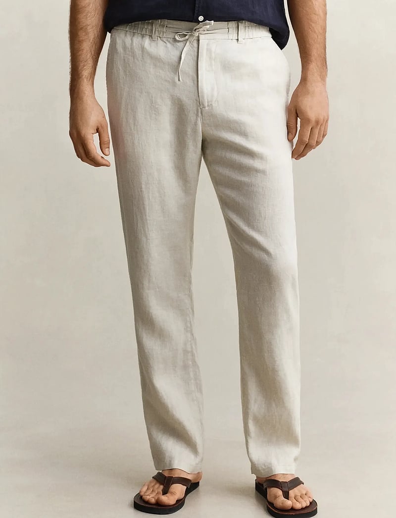 Gant - Linen Pants - hørbukser - sand - 3