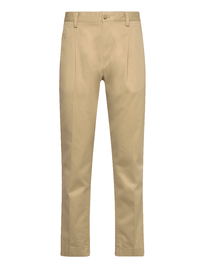 GANT - REG PLEATED COTTON TWILL CHINOS - chinos - woody beige - 1