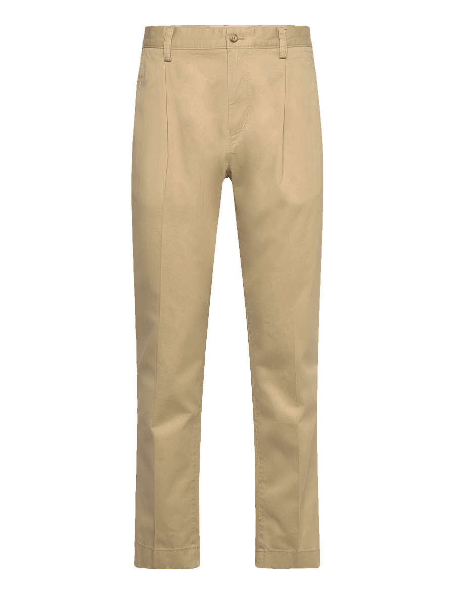 Gant - REG PLEATED COTTON TWILL CHINOS - chinos - woody beige - 1