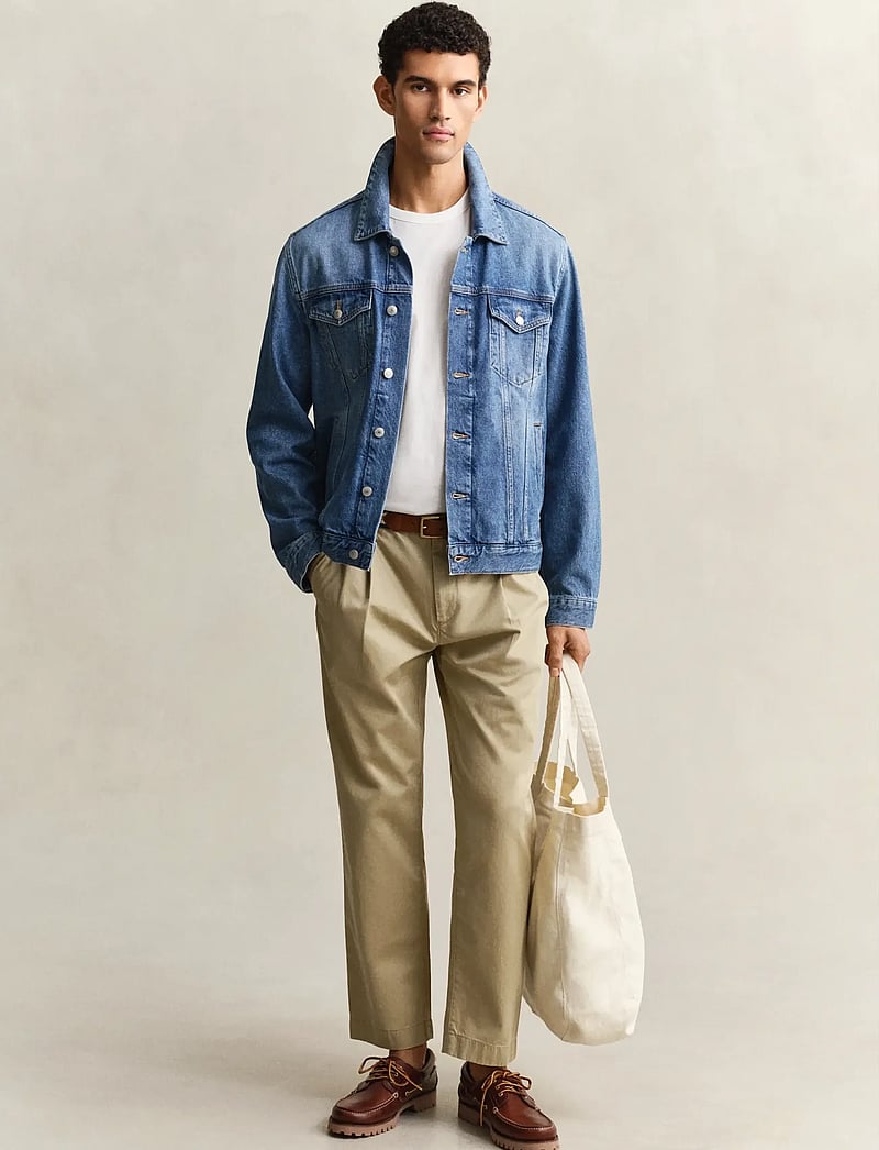 GANT - REG PLEATED COTTON TWILL CHINOS - chinos - woody beige - 5