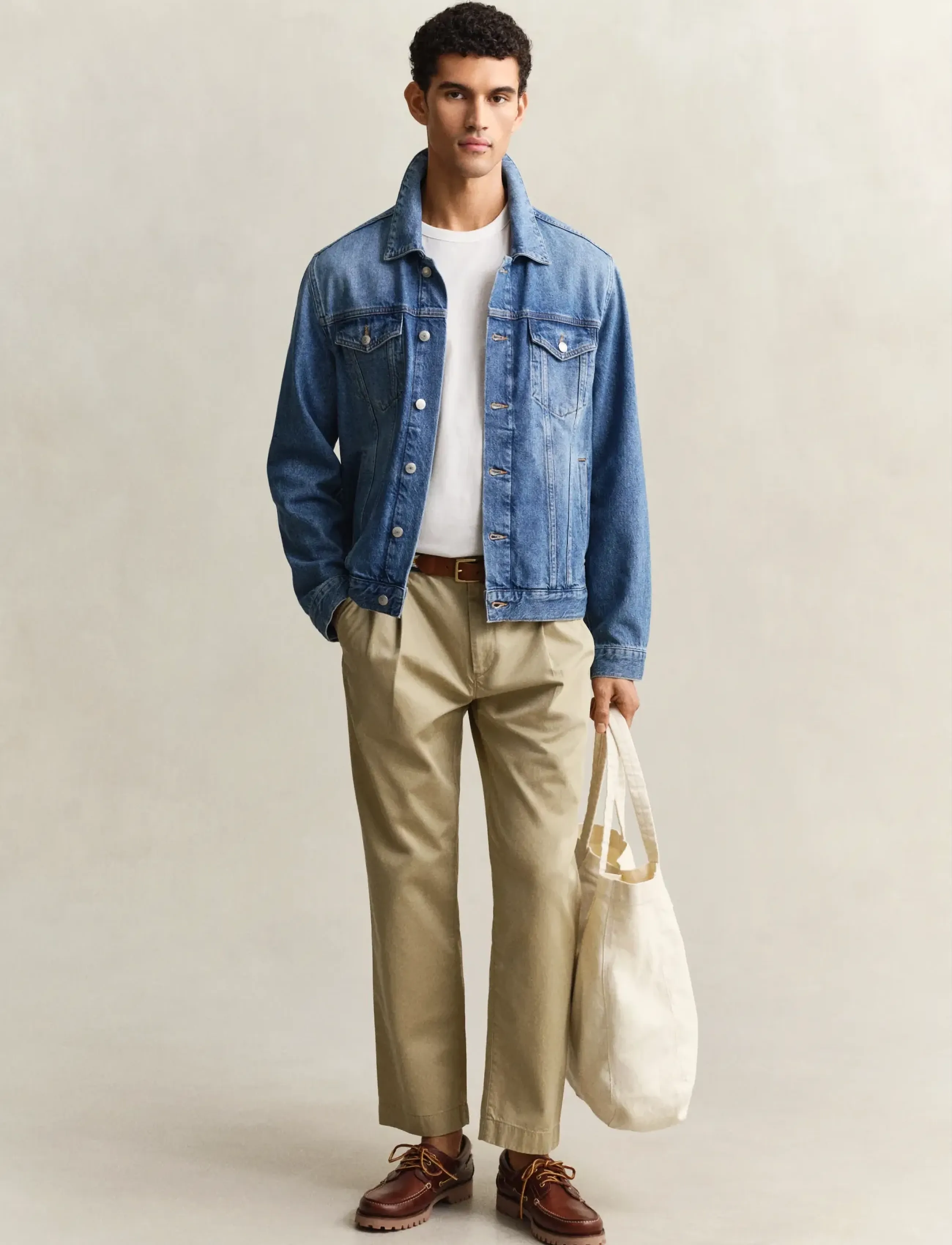 Gant - REG PLEATED COTTON TWILL CHINOS - chinos - woody beige - 5