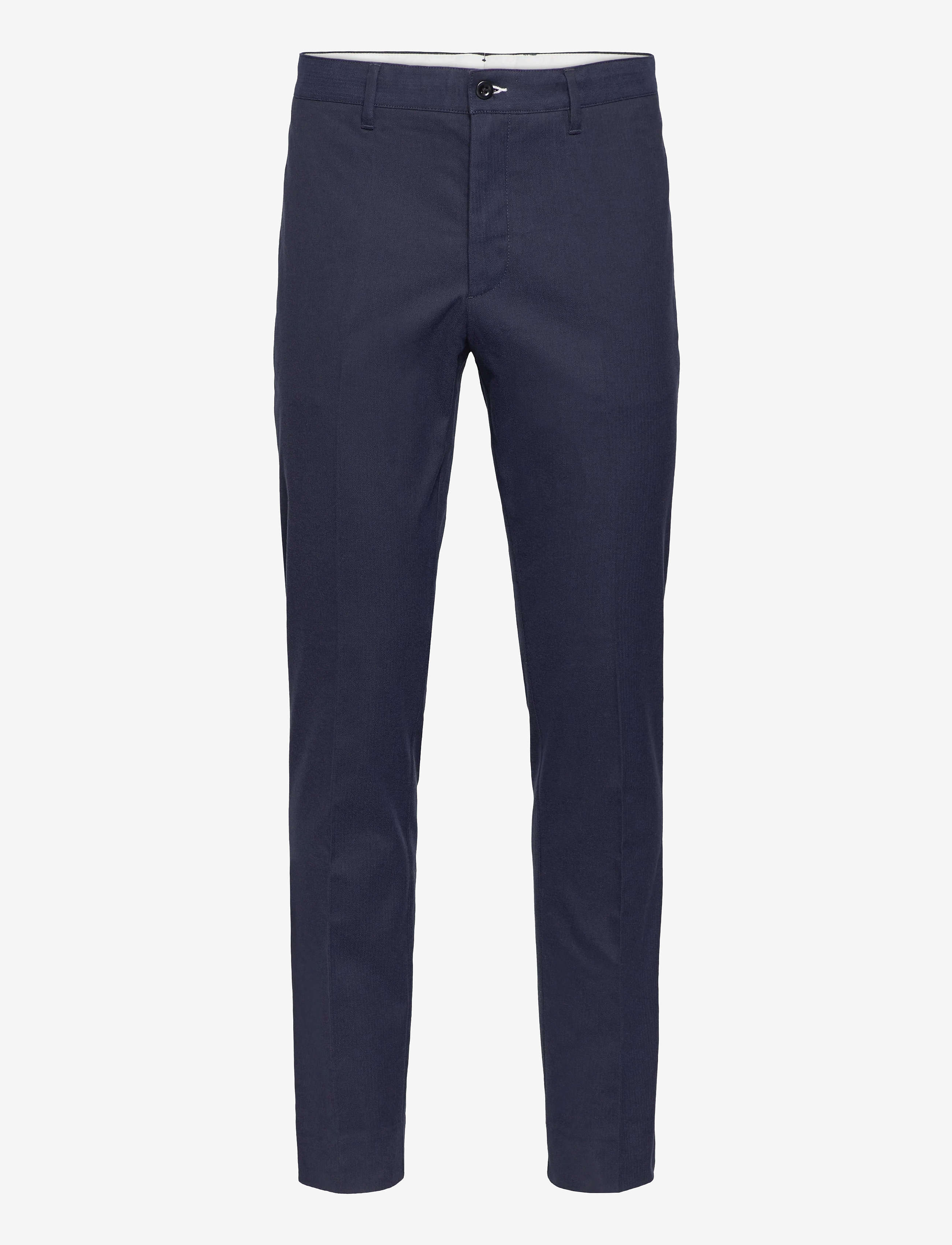 GANT - D1. SLIM HERRINGBONE PANT - evening blue - 0