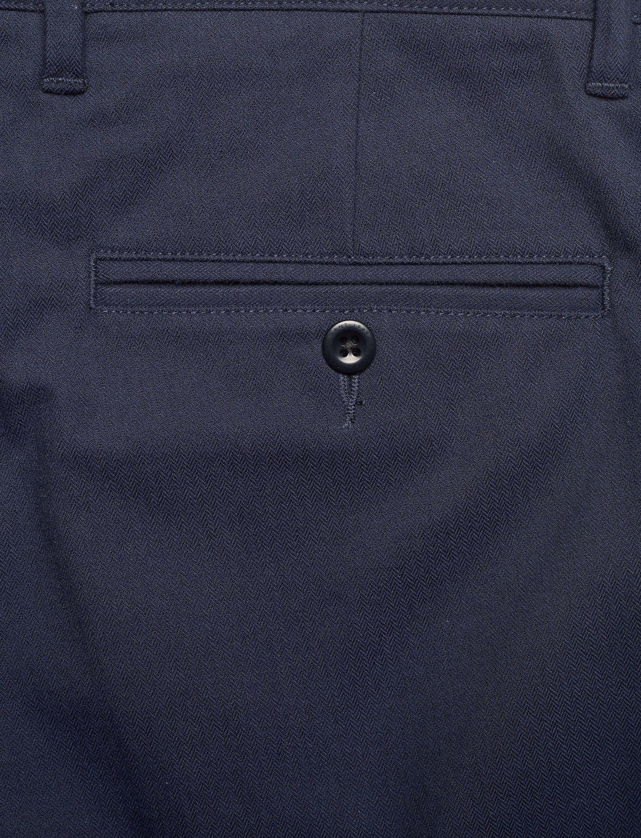 GANT - D1. SLIM HERRINGBONE PANT - evening blue - 4