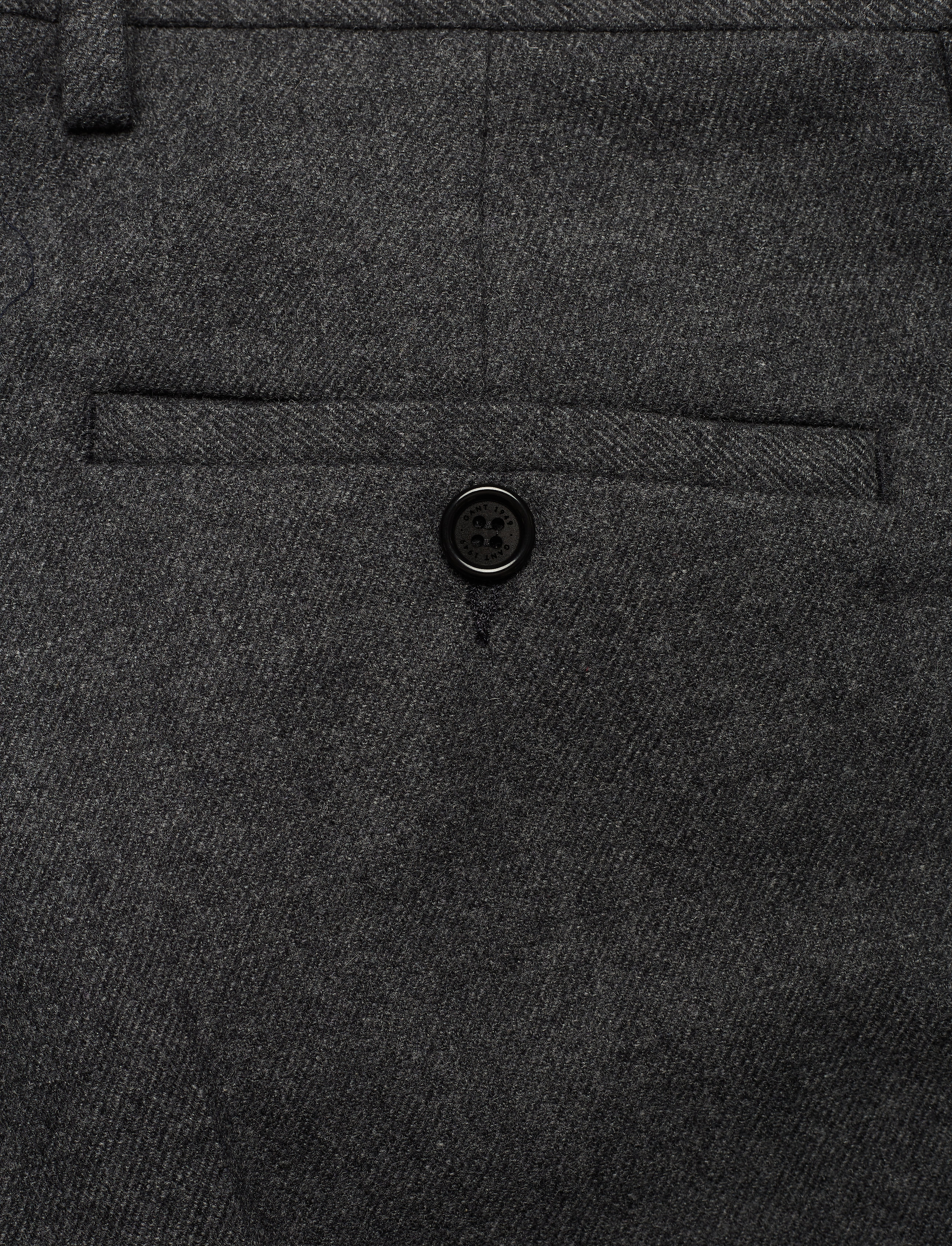 GANT - D1. SLIM FLANNEL SUIT PANT - charcoal melange - 4