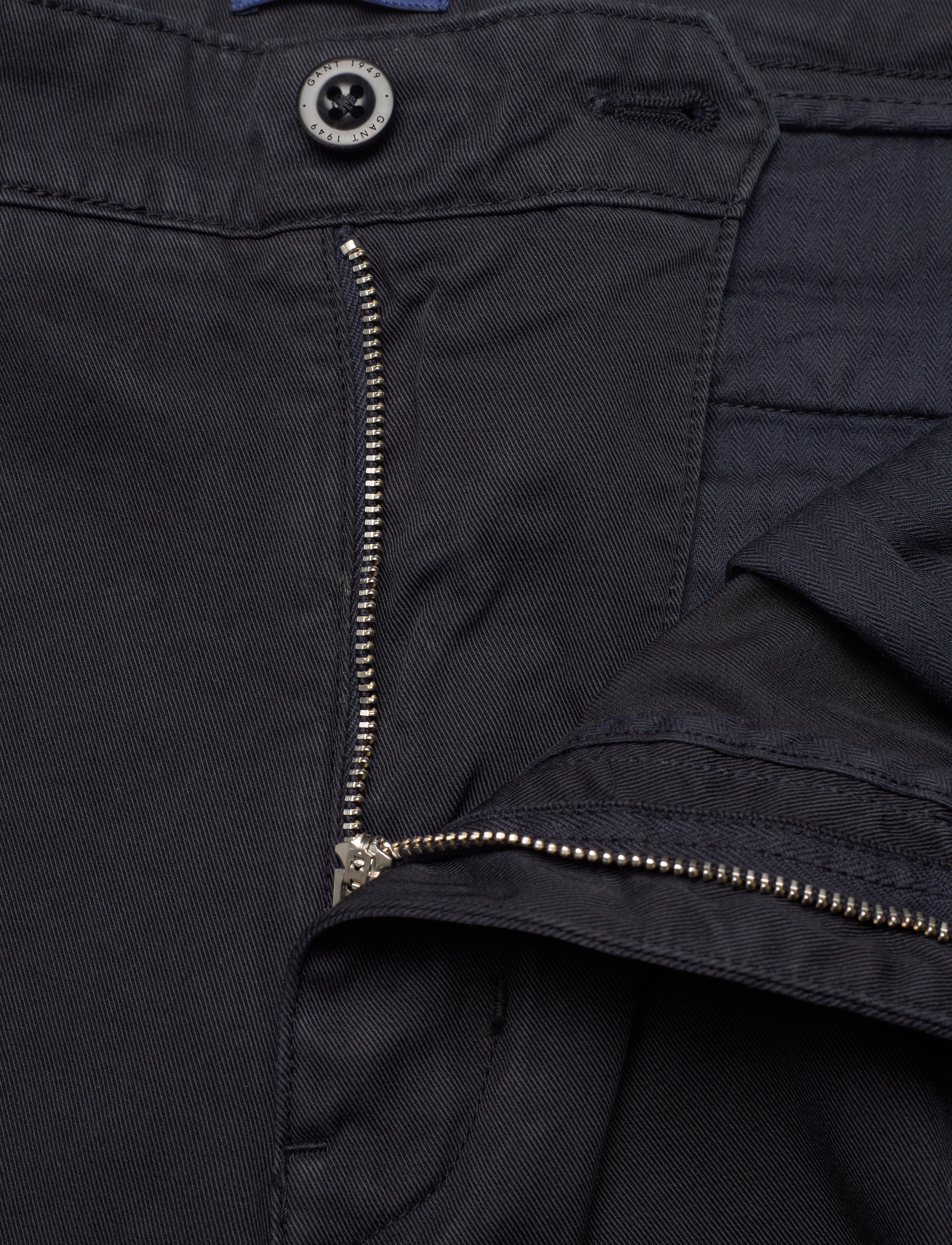 GANT - D2. WIDE COTTON TWILL CHINO - ebony black - 3