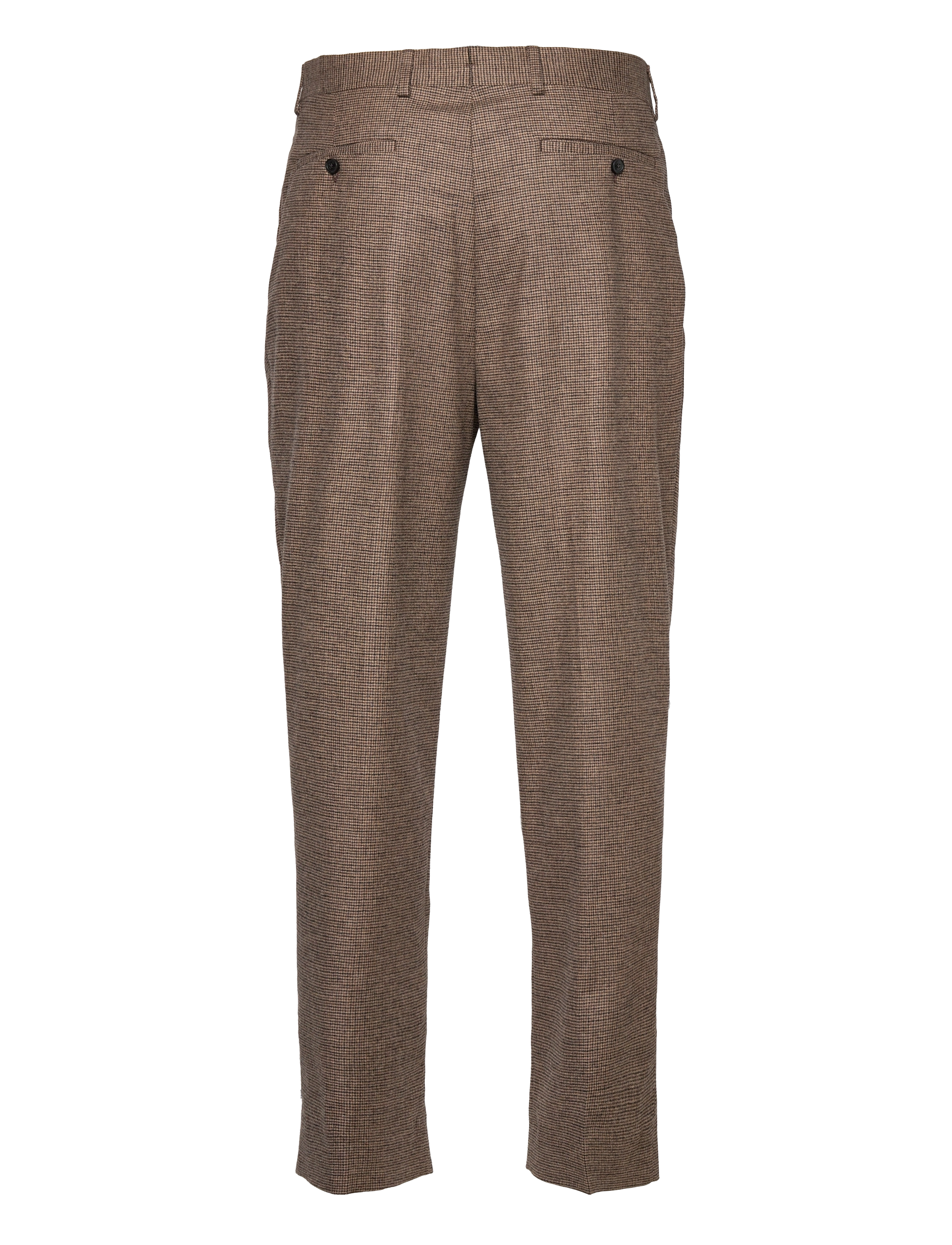 GANT - D2. HOUNDSTOOTH CHECK SUIT PANTS - rich brown - 1