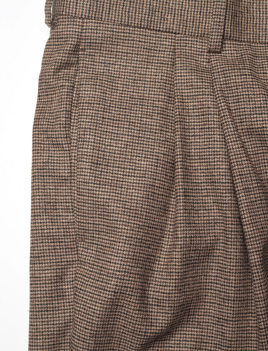 GANT - D2. HOUNDSTOOTH CHECK SUIT PANTS - rich brown - 2