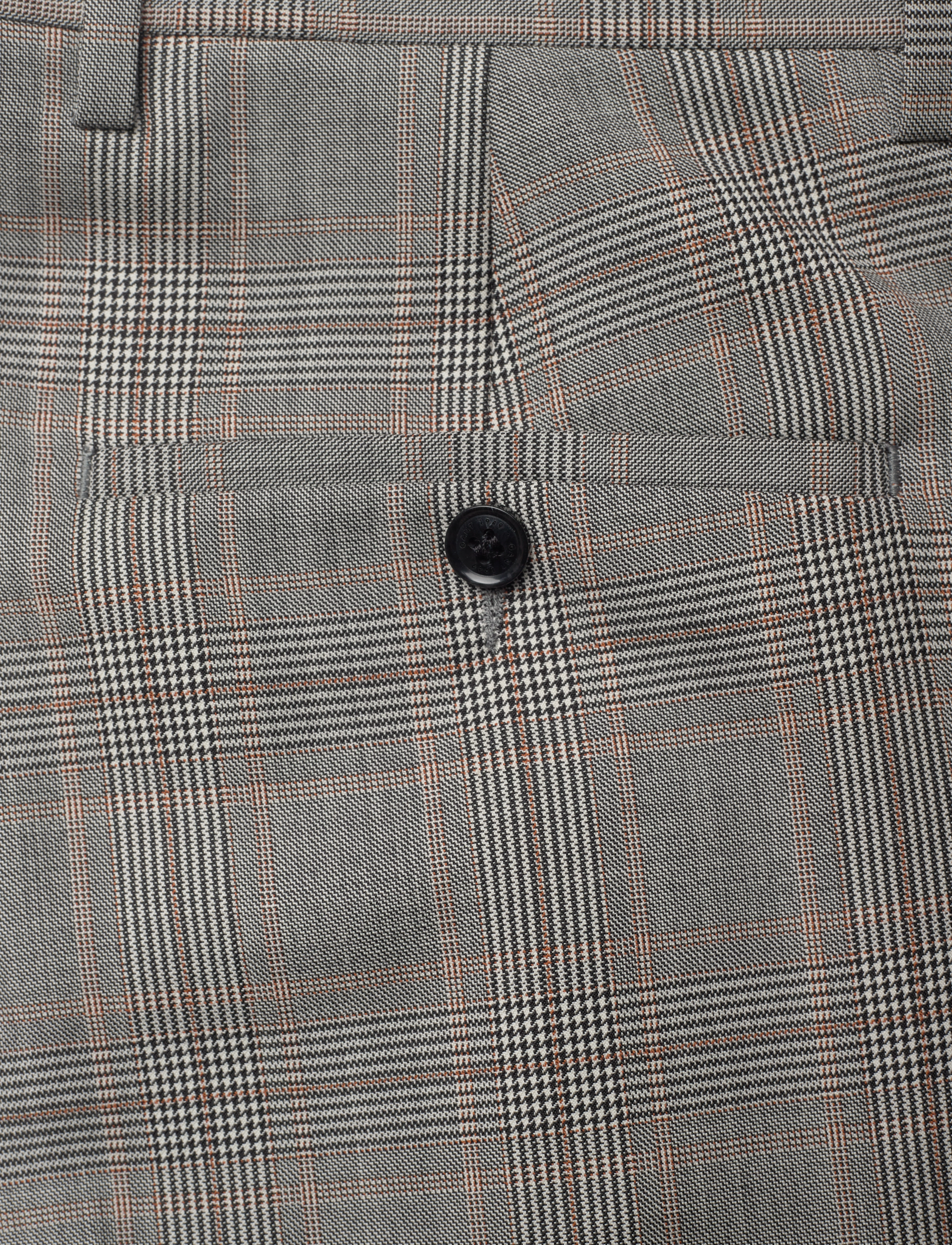 GANT - D2. GLEN CHECK SUIT PANTS - black - 4