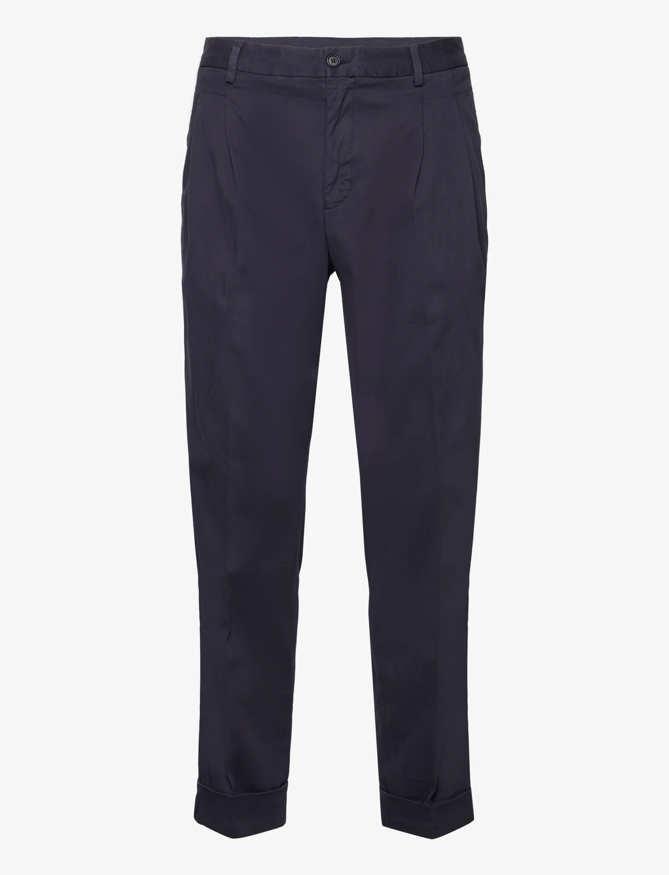 GANT - RELAXED TAPERED COTTON SUIT PANTS - chinos - evening blue - 0