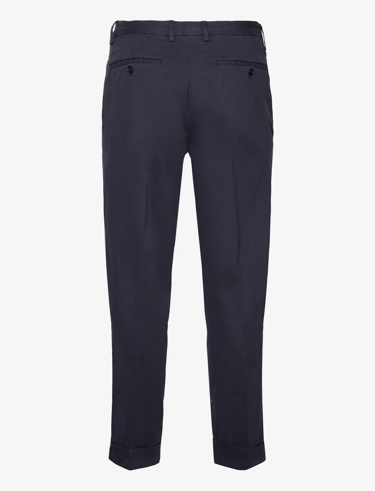 GANT - RELAXED TAPERED COTTON SUIT PANTS - chinosy - evening blue - 1