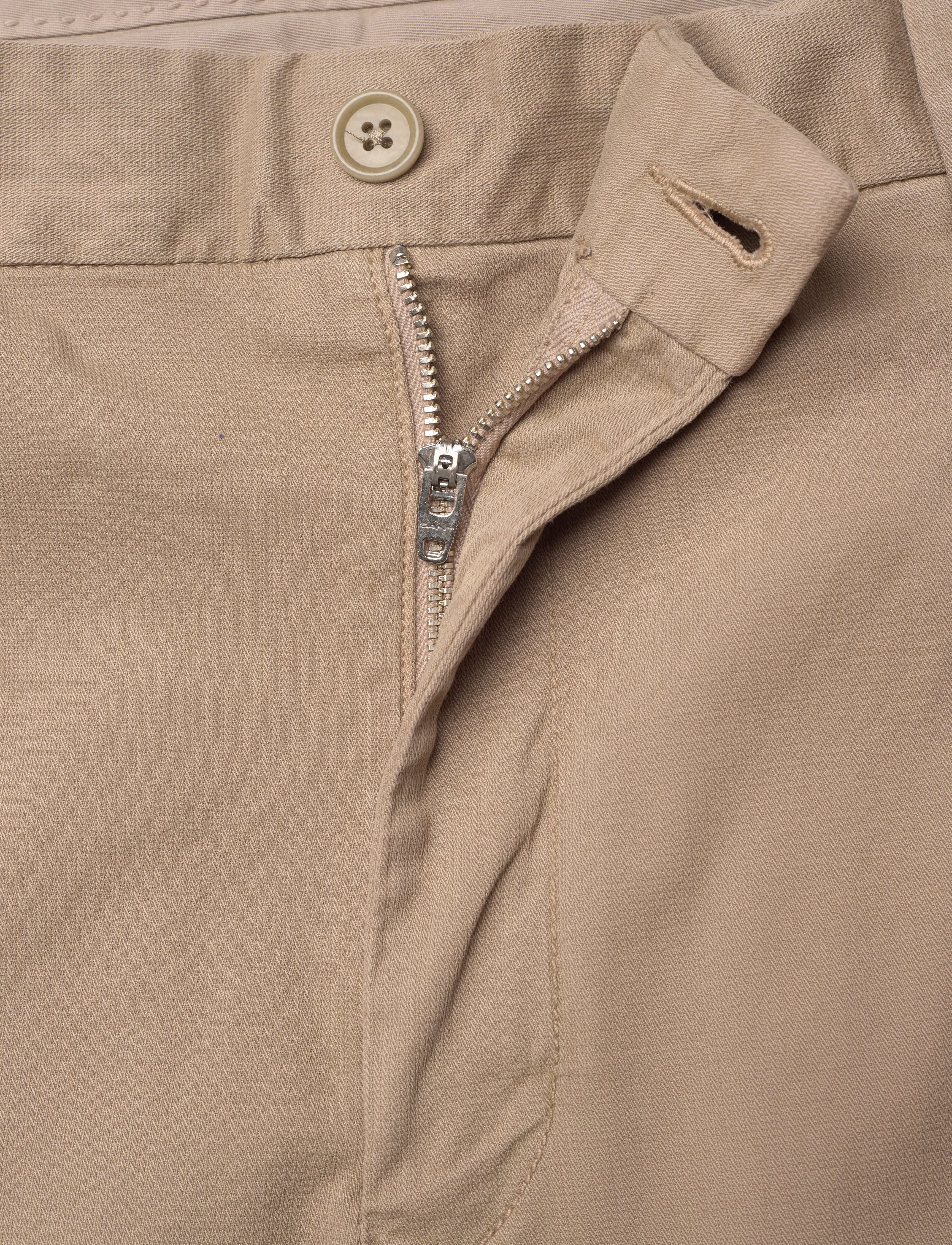 GANT - RELAXED TAPERED COTTON SUIT PANTS - taupe beige - 3