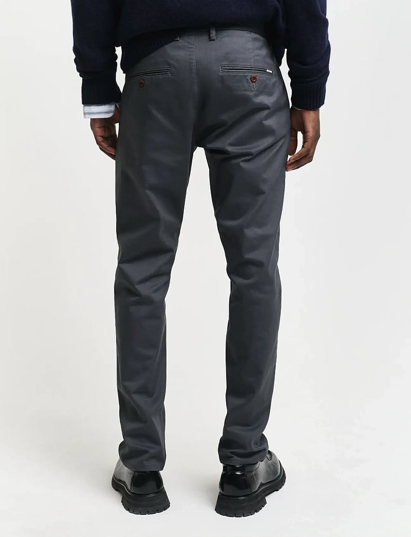 GANT - SLIM CHINOS - chinos - antracite - 3