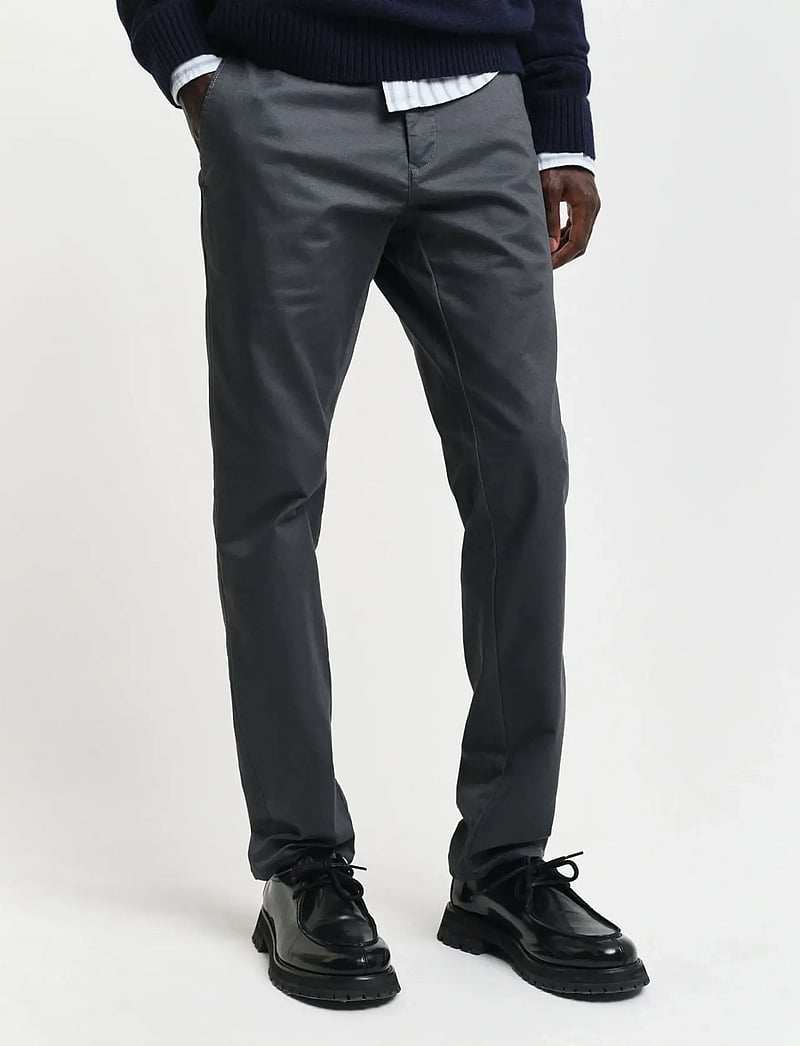 GANT - SLIM CHINOS - chinos - antracite - 4