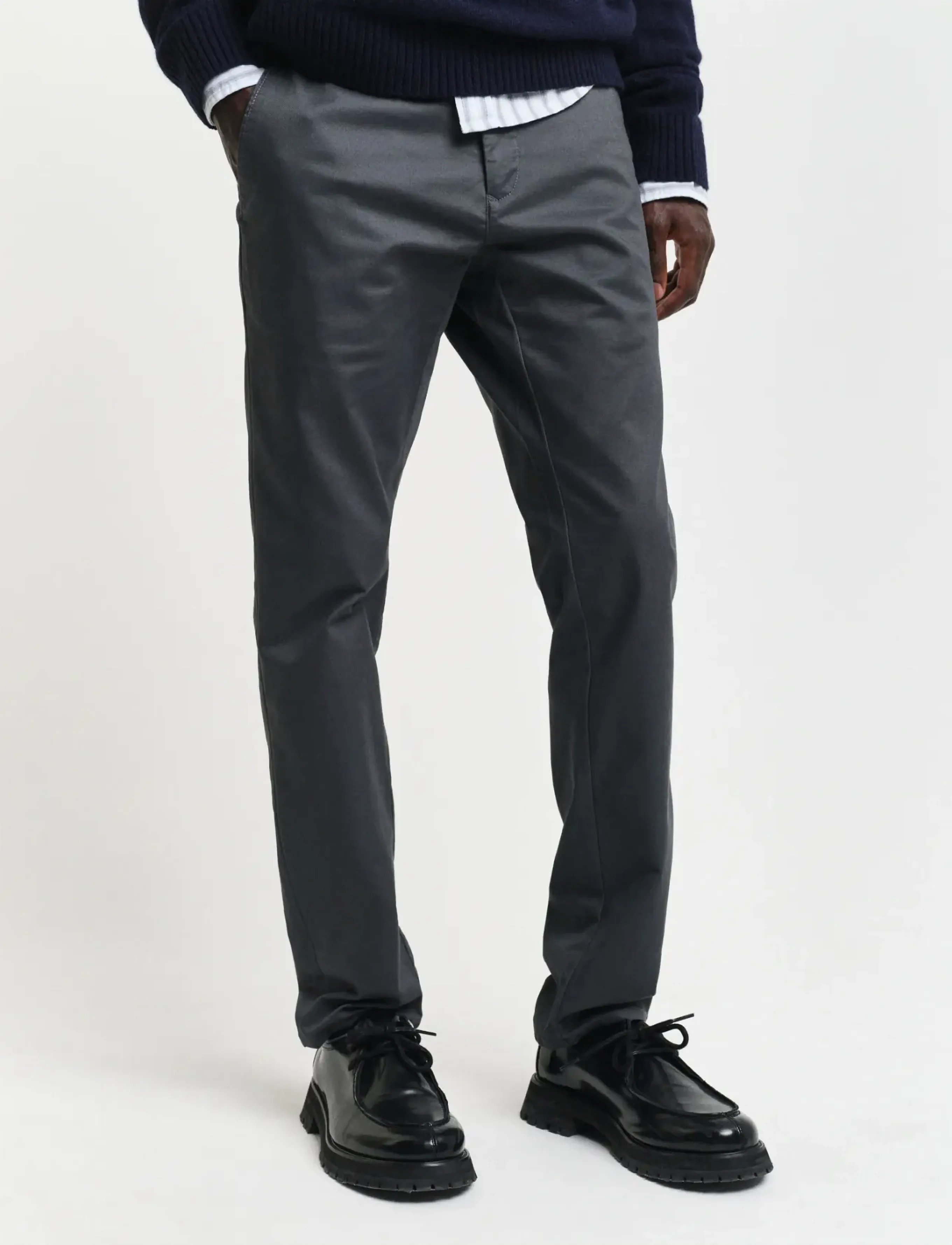 Gant - SLIM CHINOS - chinos - antracite - 4