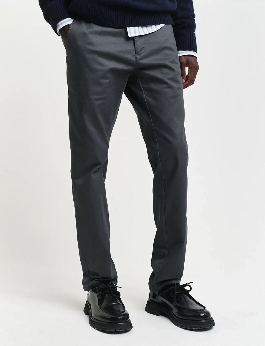 Gant - SLIM CHINOS - chinos - antracite - 4