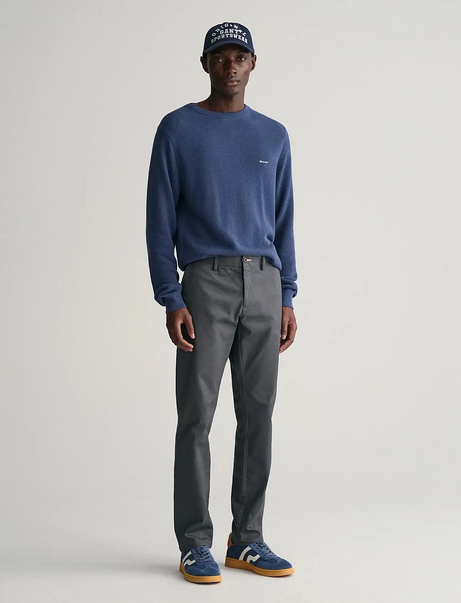 Gant - SLIM CHINOS - chinos - antracite - 5