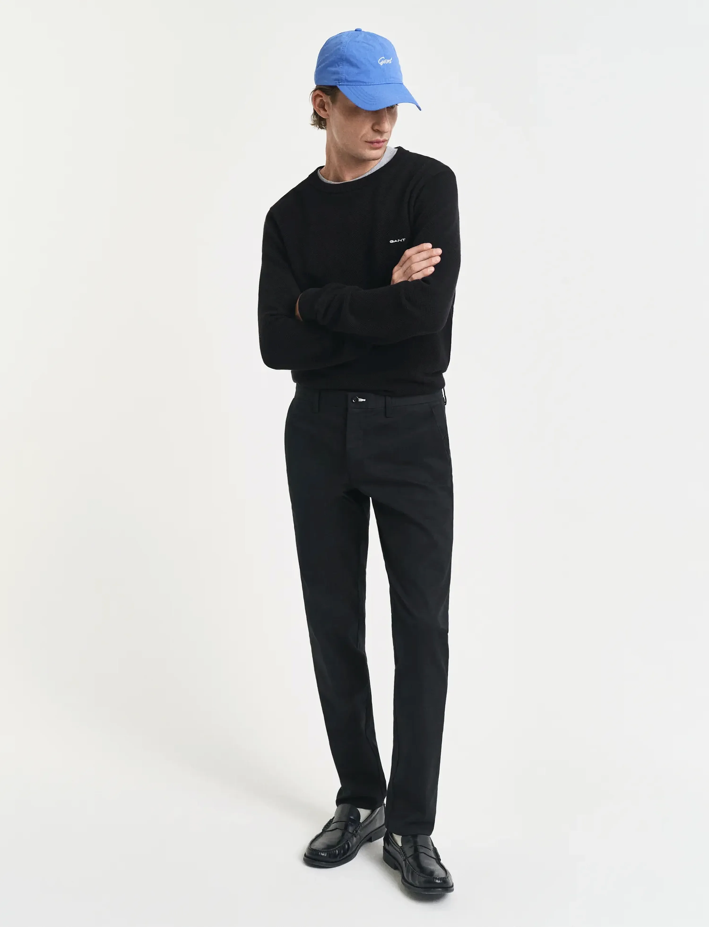 Gant Slim Chinos, 32 x 32, Black, Bukser > Chinos, Herre