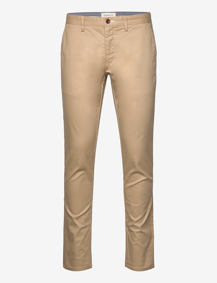 Gant - SLIM CHINOS - chino püksid - dark khaki - 1