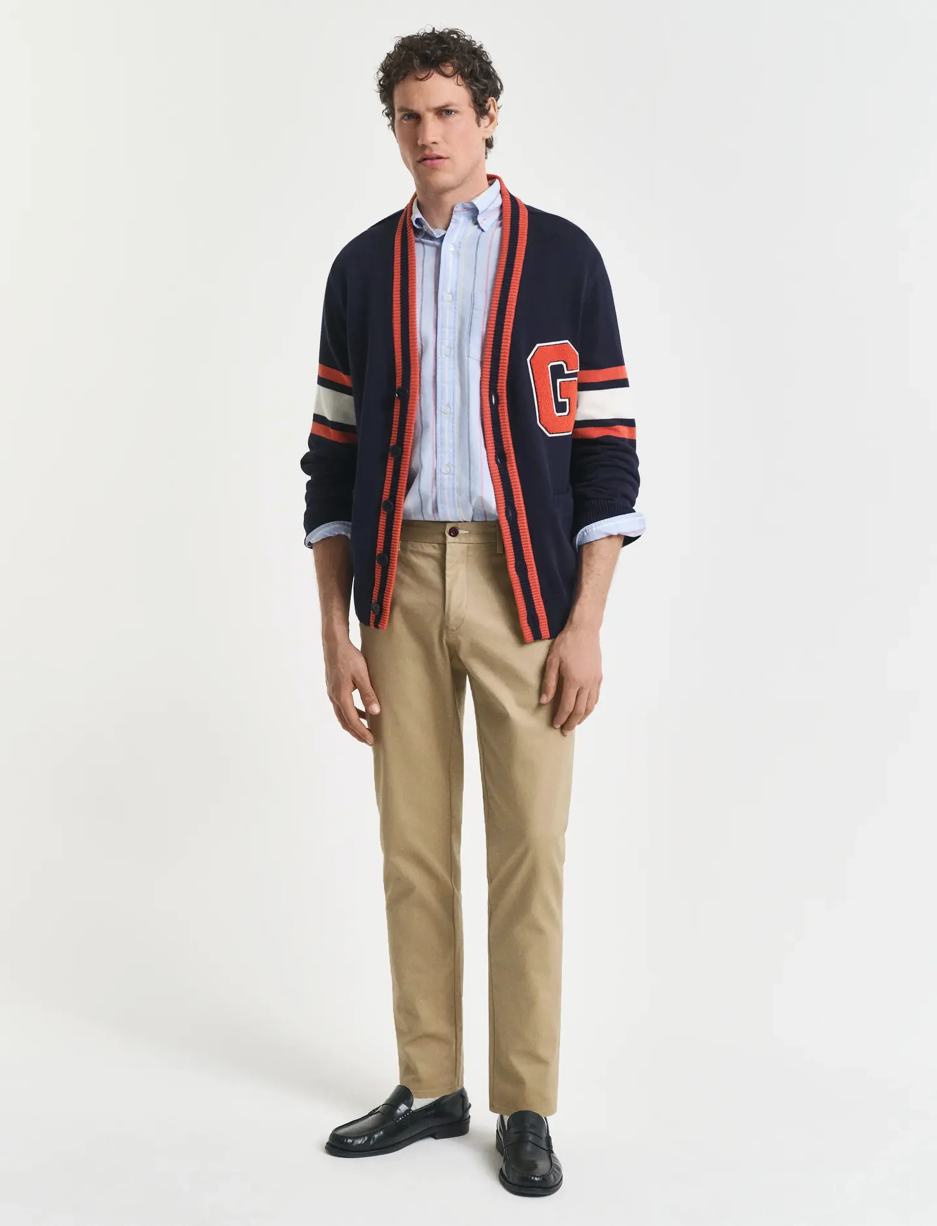 GANT SLIM CHINOS - Hosen - DARK KHAKI / beige