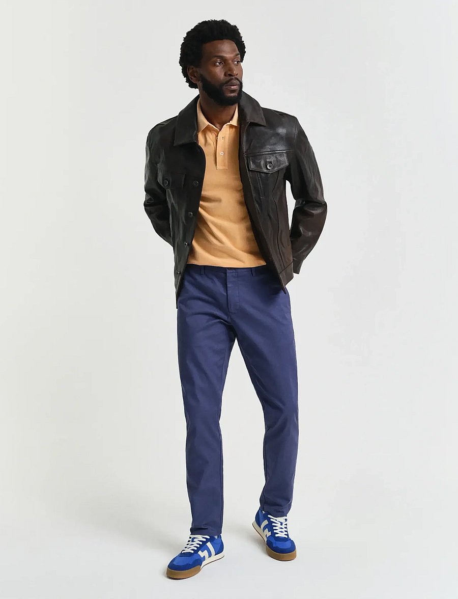 Gant - SLIM CHINOS - chinos - dusty navy - 5