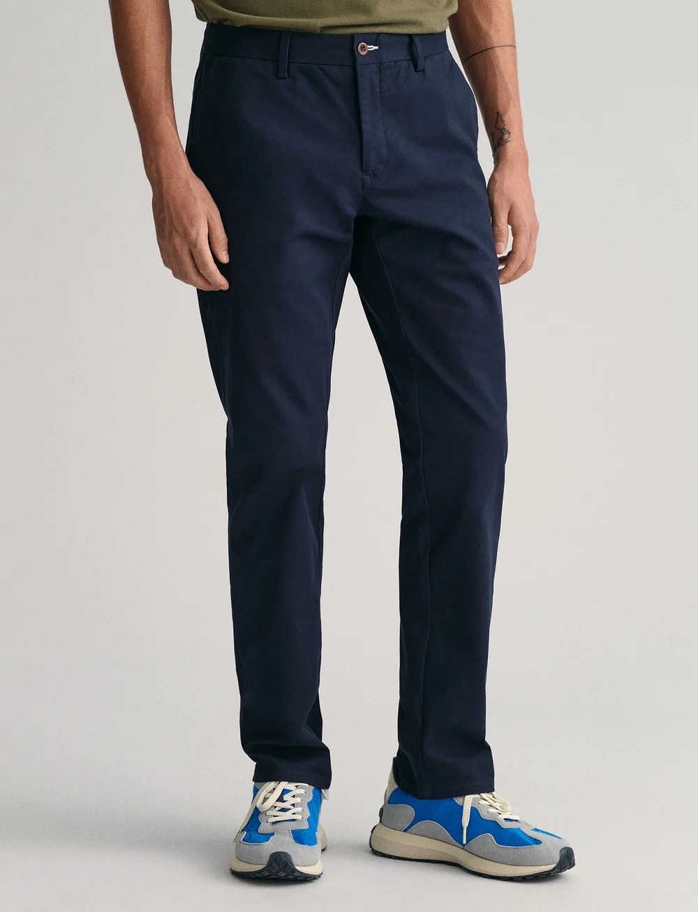 GANT - SLIM CHINOS - chinot - marine - 0