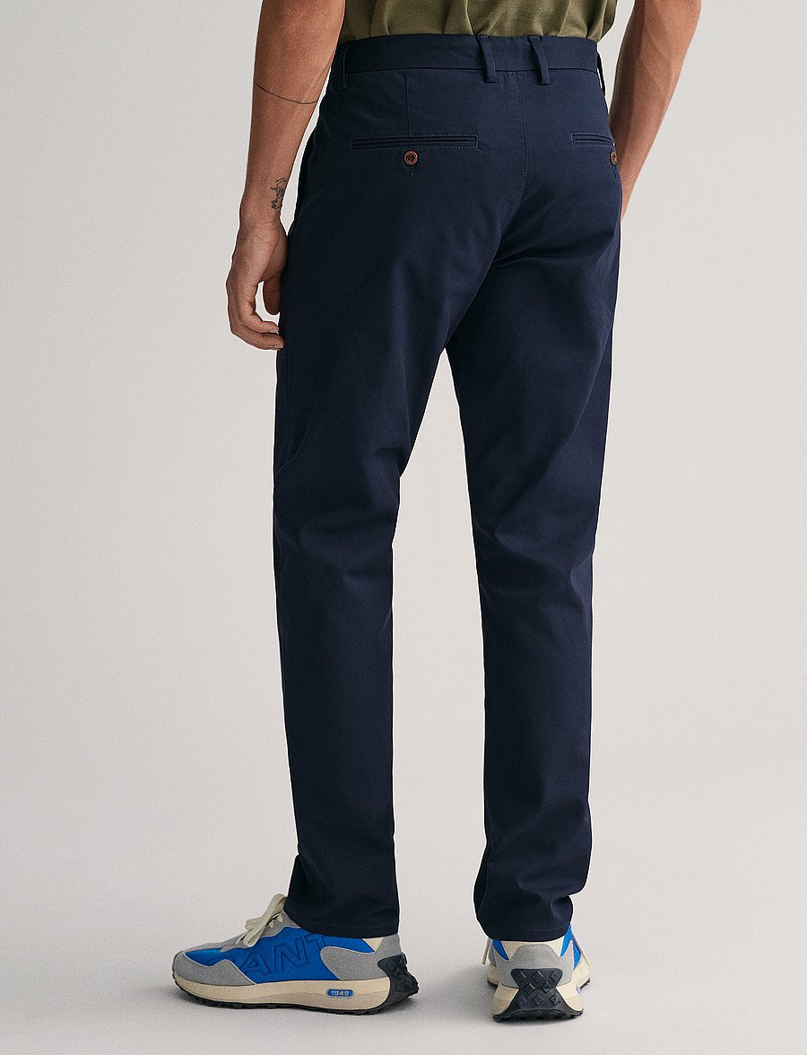 Gant - SLIM CHINOS - chinos - marine - 3