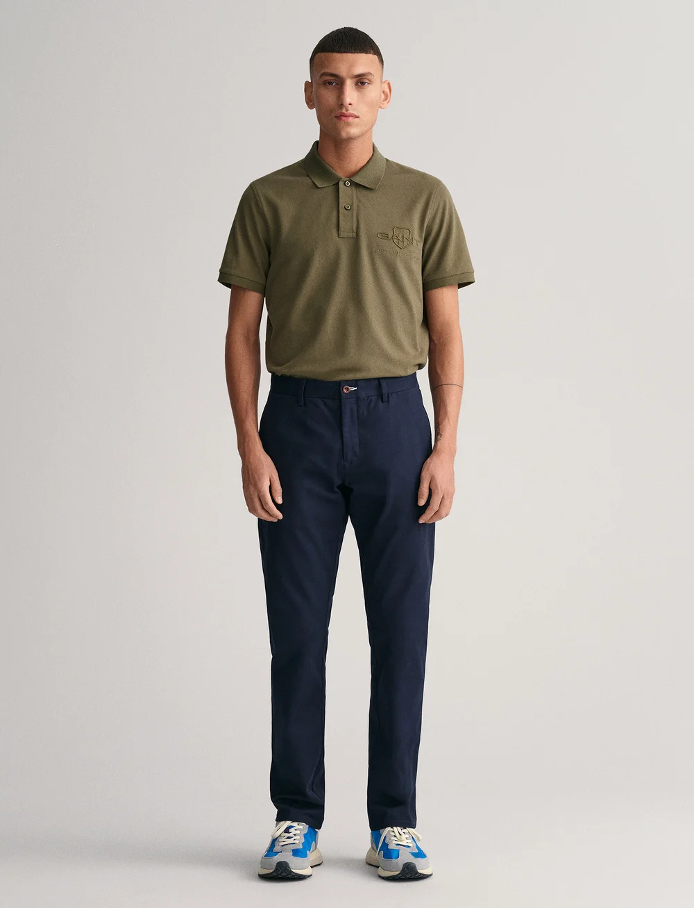 GANT - SLIM CHINOS - chinot - marine - 4