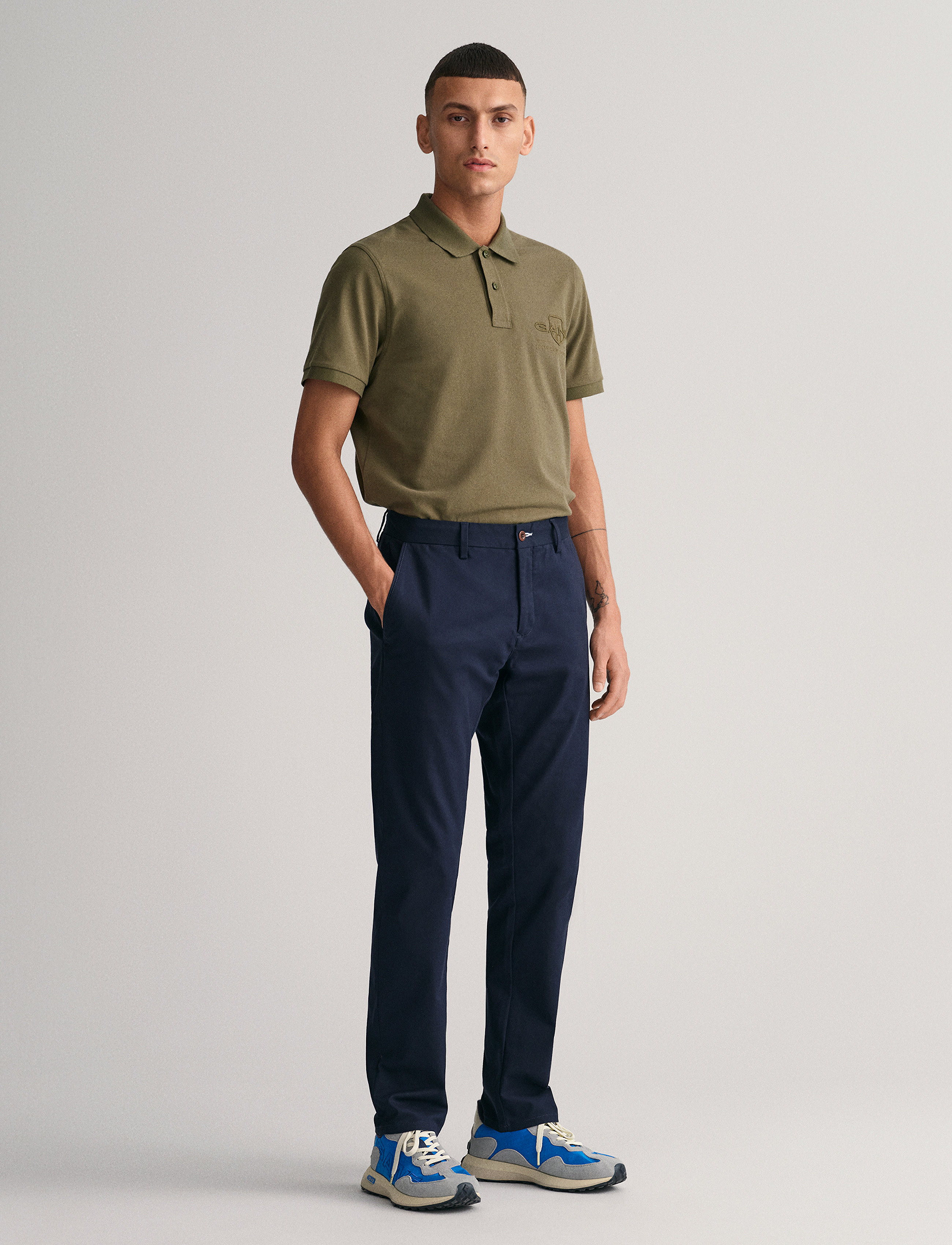 Gant - SLIM CHINOS - chinos - marine - 5